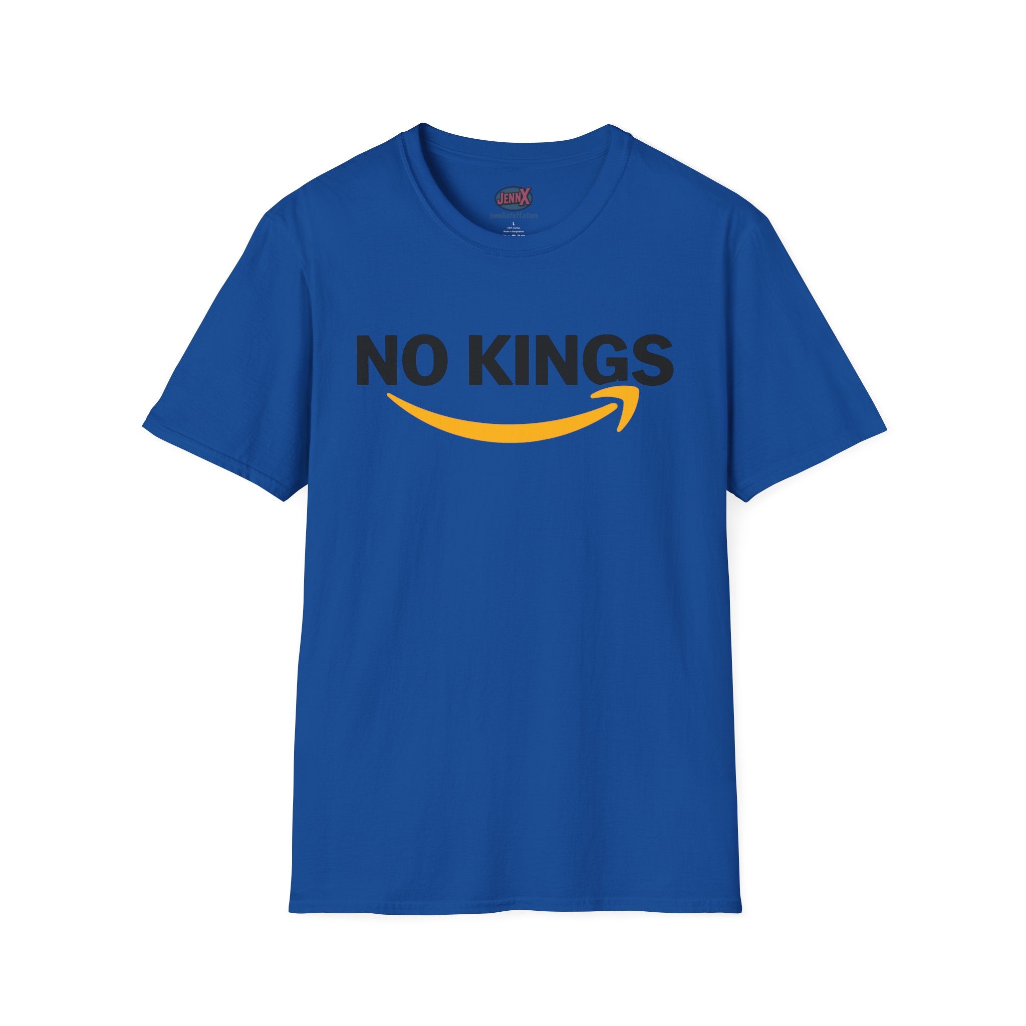 No Kings Amazon T-Shirt | Satirical Logo Parody, Graphic Tee