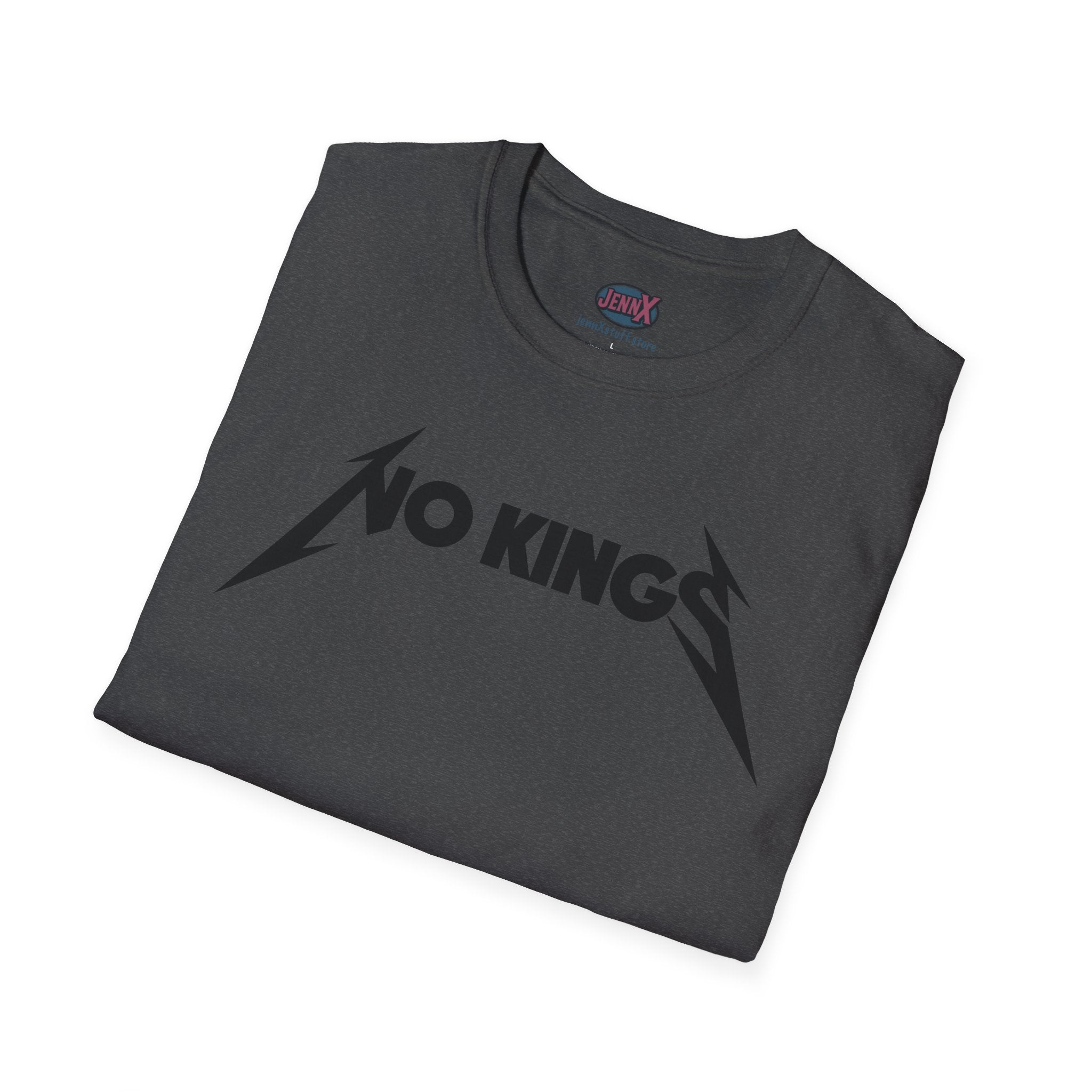 No Kings Matallica parody T-Shirt | Heavy Metal Protest