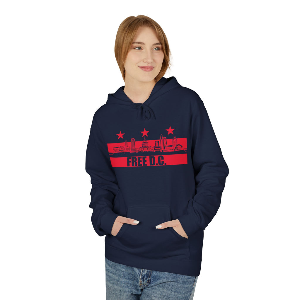 Free DC Hand-Drawn Washington DC Skyline Hoodie I Anti-Trump Fuck ICE