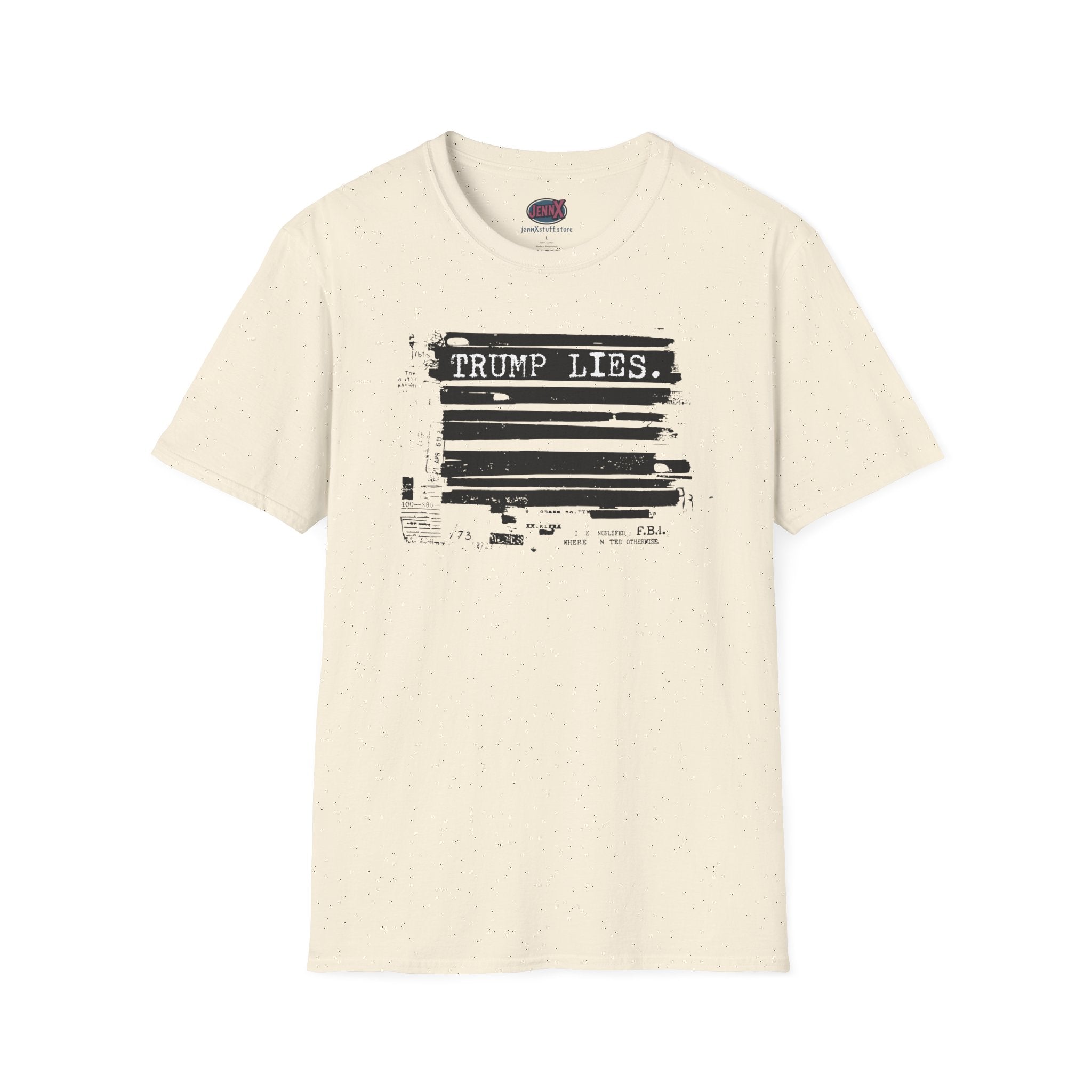 Trump Lies T-Shirt | Epstein Redacted Design, Political Statement Tee