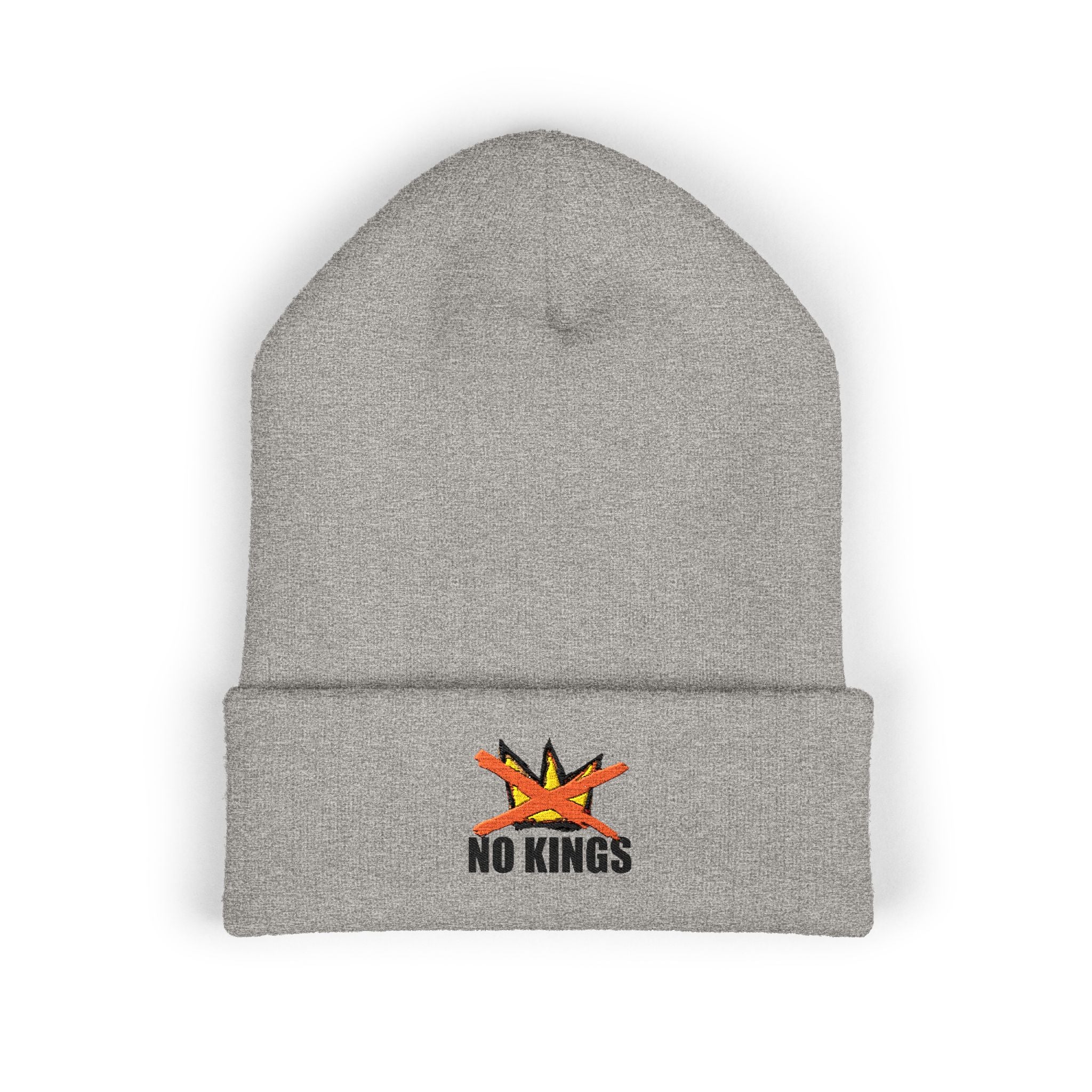 No Kings Anti Trump Beanie Embroidered Cuffed - Soft, gift for lovers of freedom