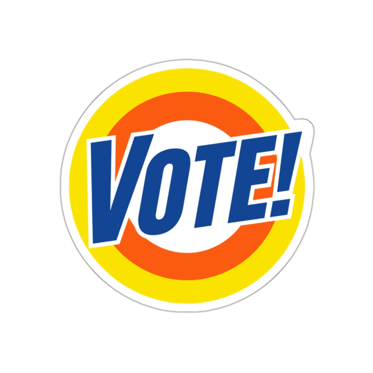 Vote! Round Sticker | Die Cut Sticker, Voter Awareness Decal