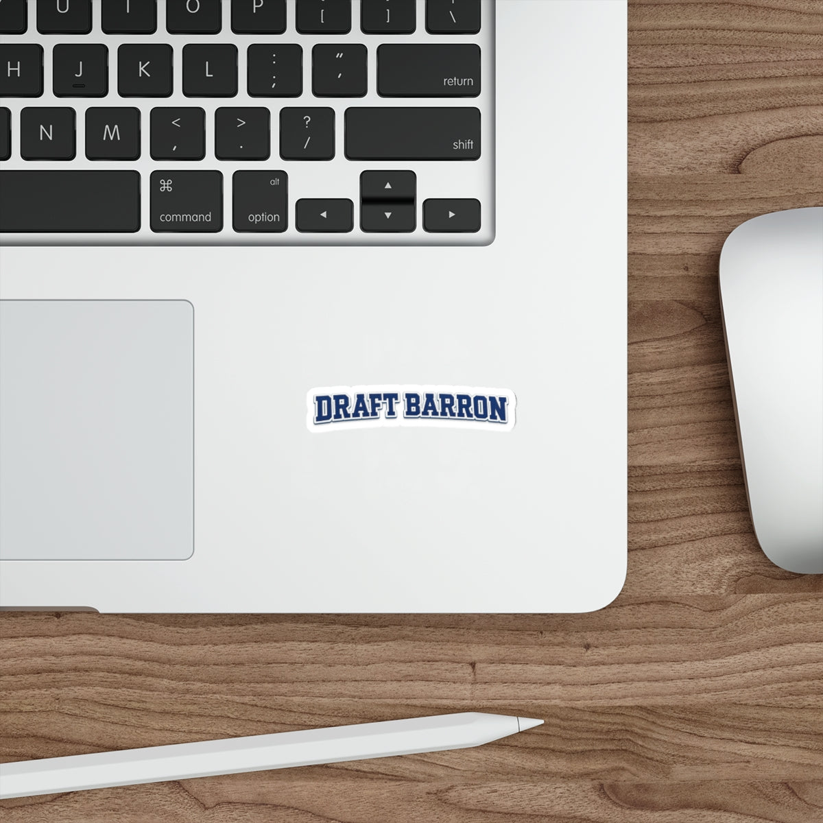 Draft Barron Sticker | Die Cut Text Sticker, Collegiate Lettering Decal