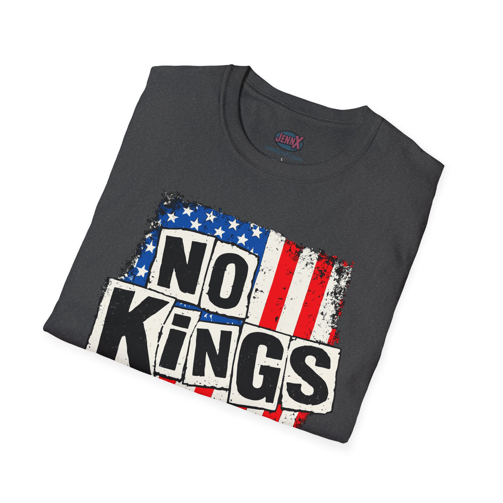 No Kings Sex Pistols parody American Flag T-Shirt