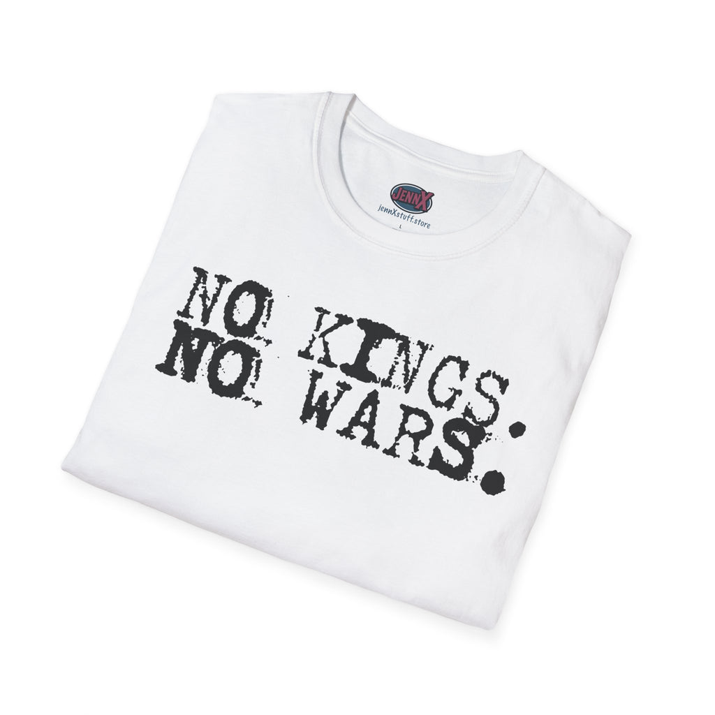 no kings no wars typography T-Shirt | politics protest shirt