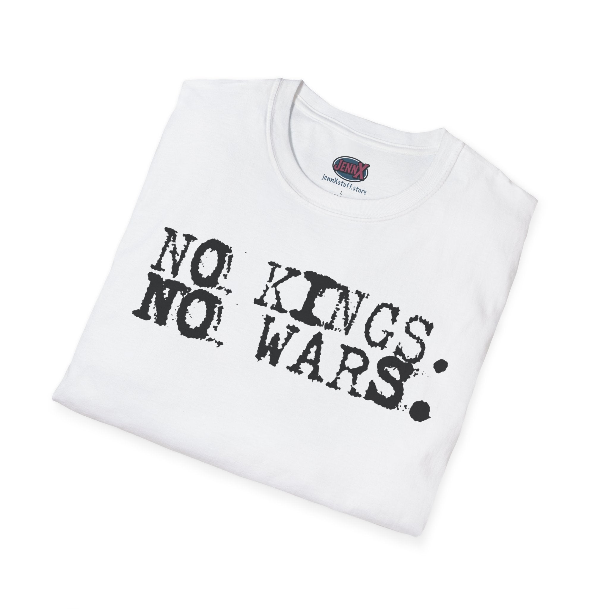 no kings no wars typography T-Shirt | politics protest shirt