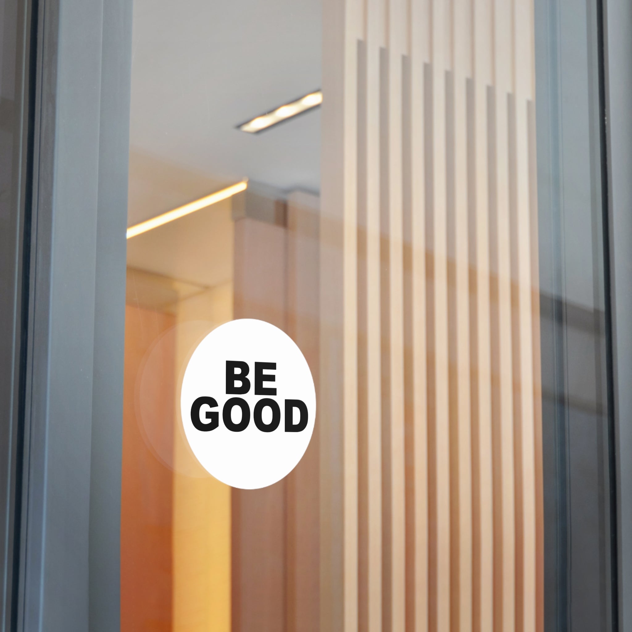 BE GOOD Round Vinyl Sticker inspired by Golden Globes pin button