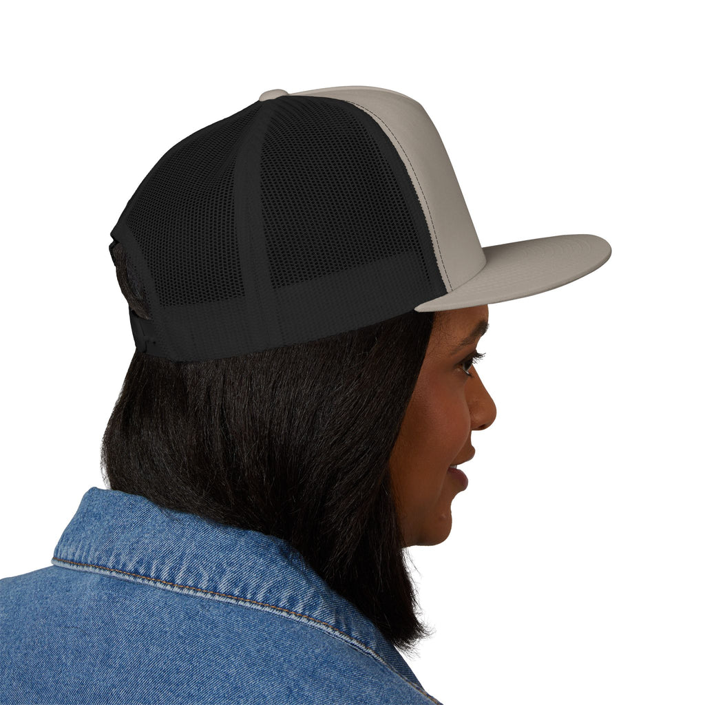 No Kings flame skull embroidery Trucker Cap | 5-panel mesh hat