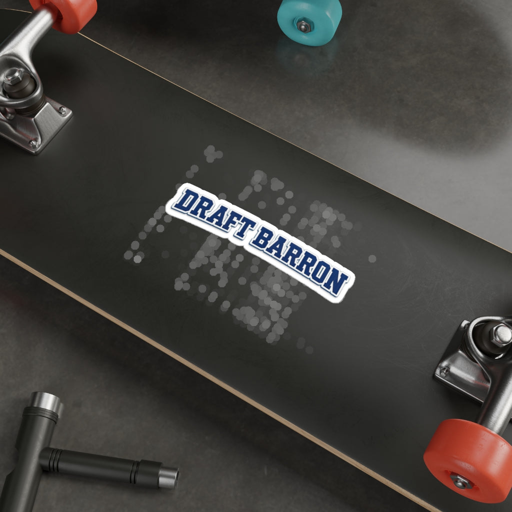 Draft Barron Sticker | Die Cut Text Sticker, Collegiate Lettering Decal