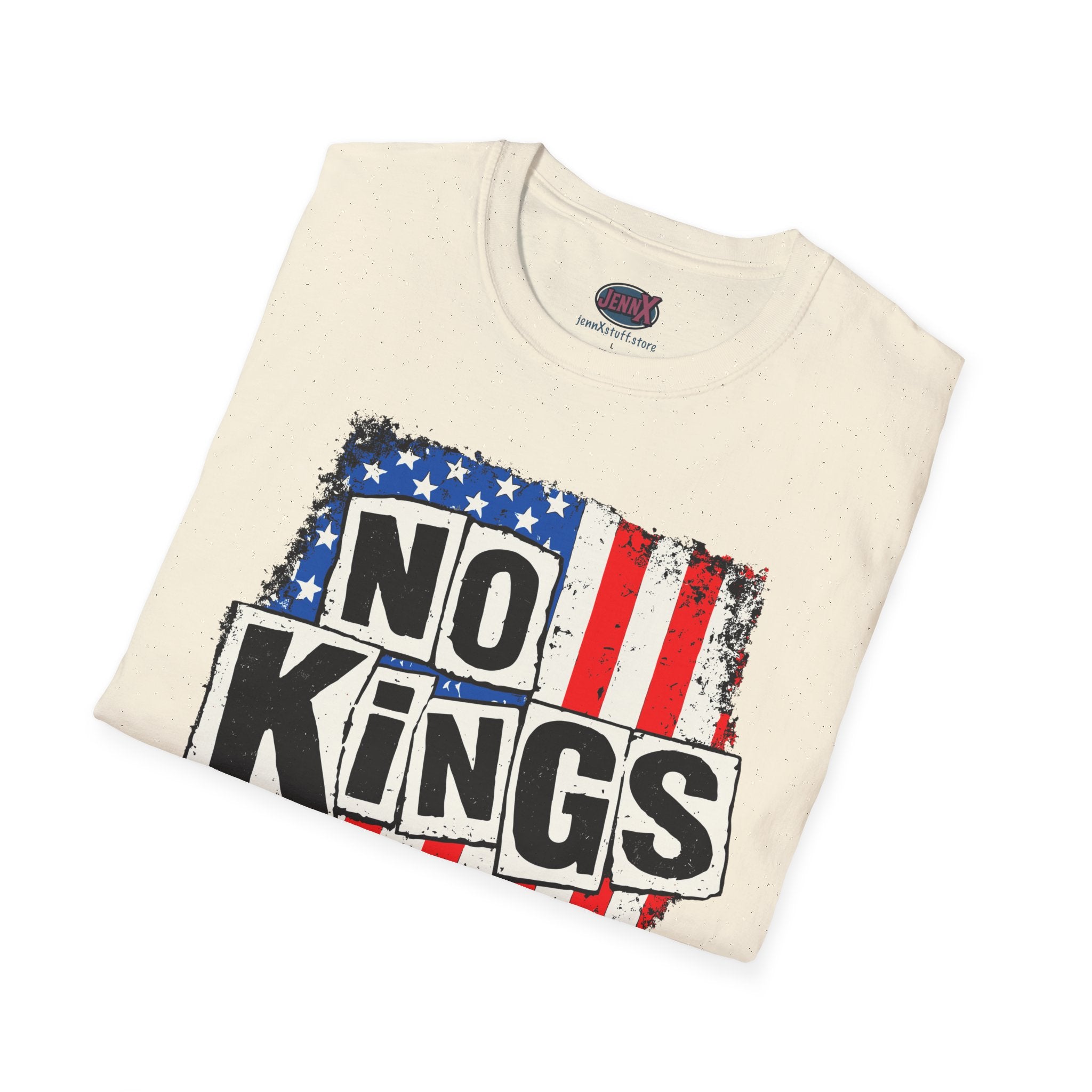 No Kings Sex Pistols parody American Flag T-Shirt