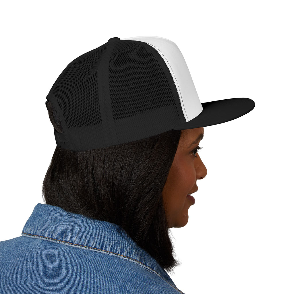 No Kings flame skull embroidery Trucker Cap | 5-panel mesh hat