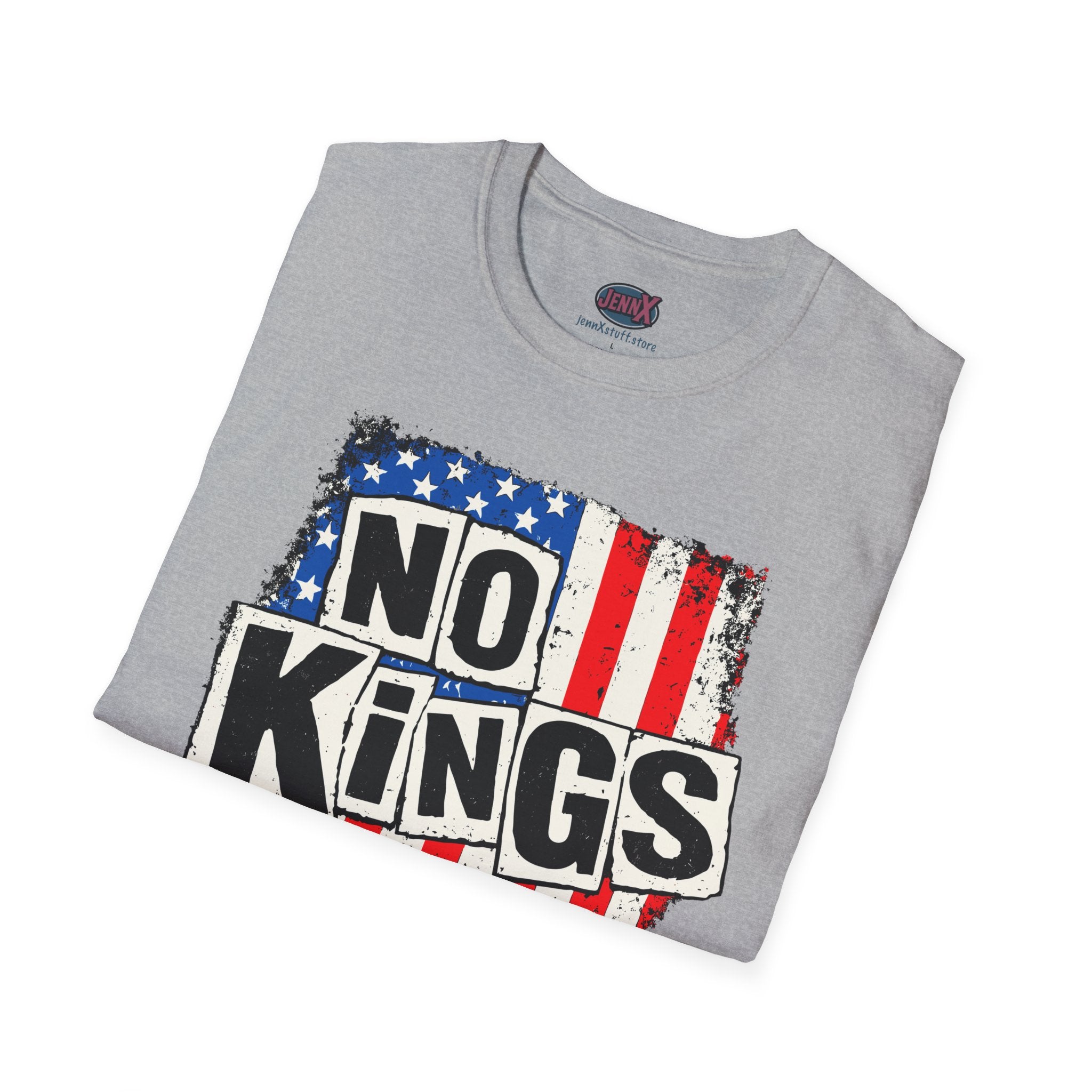 No Kings Sex Pistols parody American Flag T-Shirt