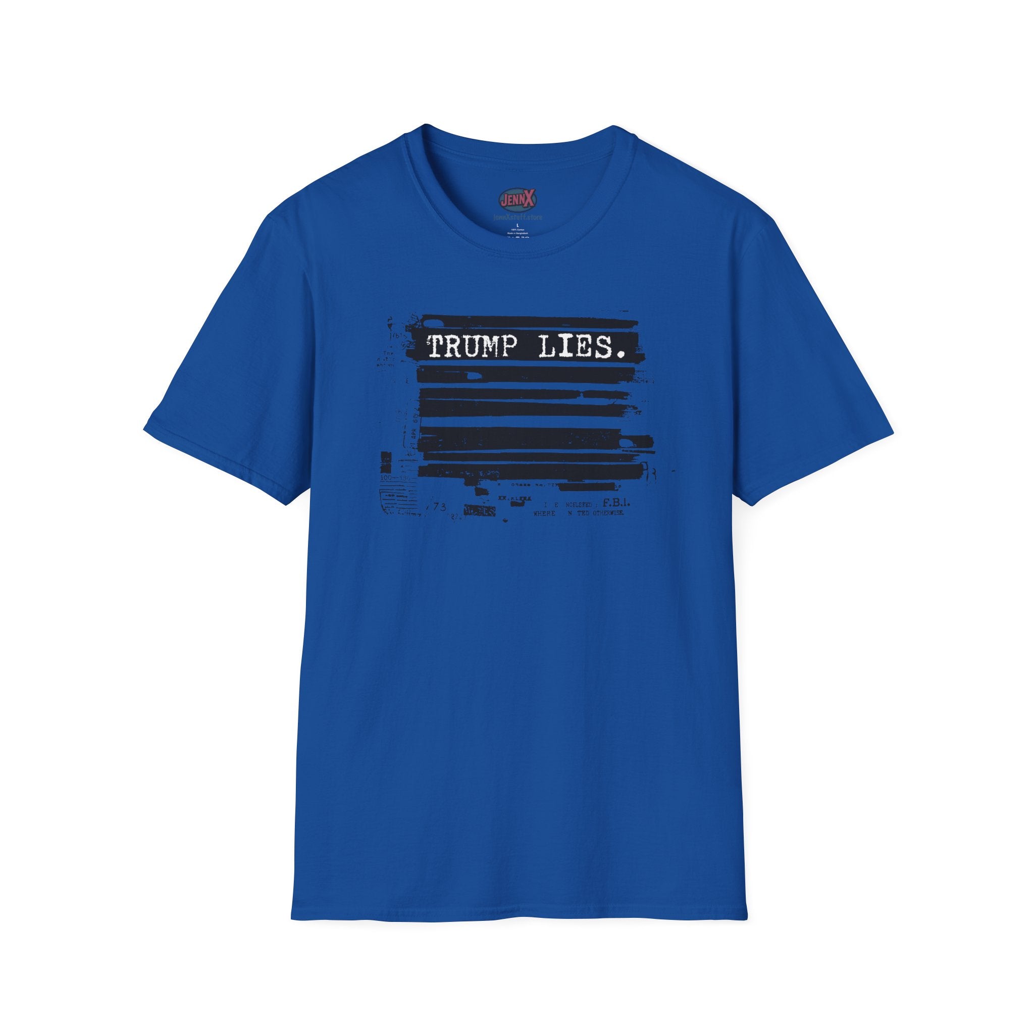 Trump Lies T-Shirt | Epstein Redacted Design, Political Statement Tee