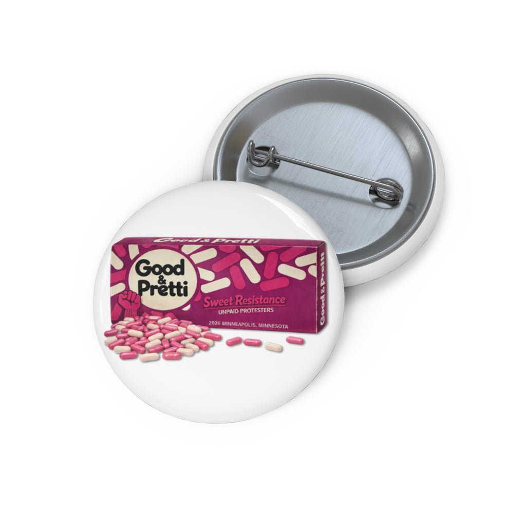 Good & Pretti Candy Bar pin button | 1.25" round enamel style