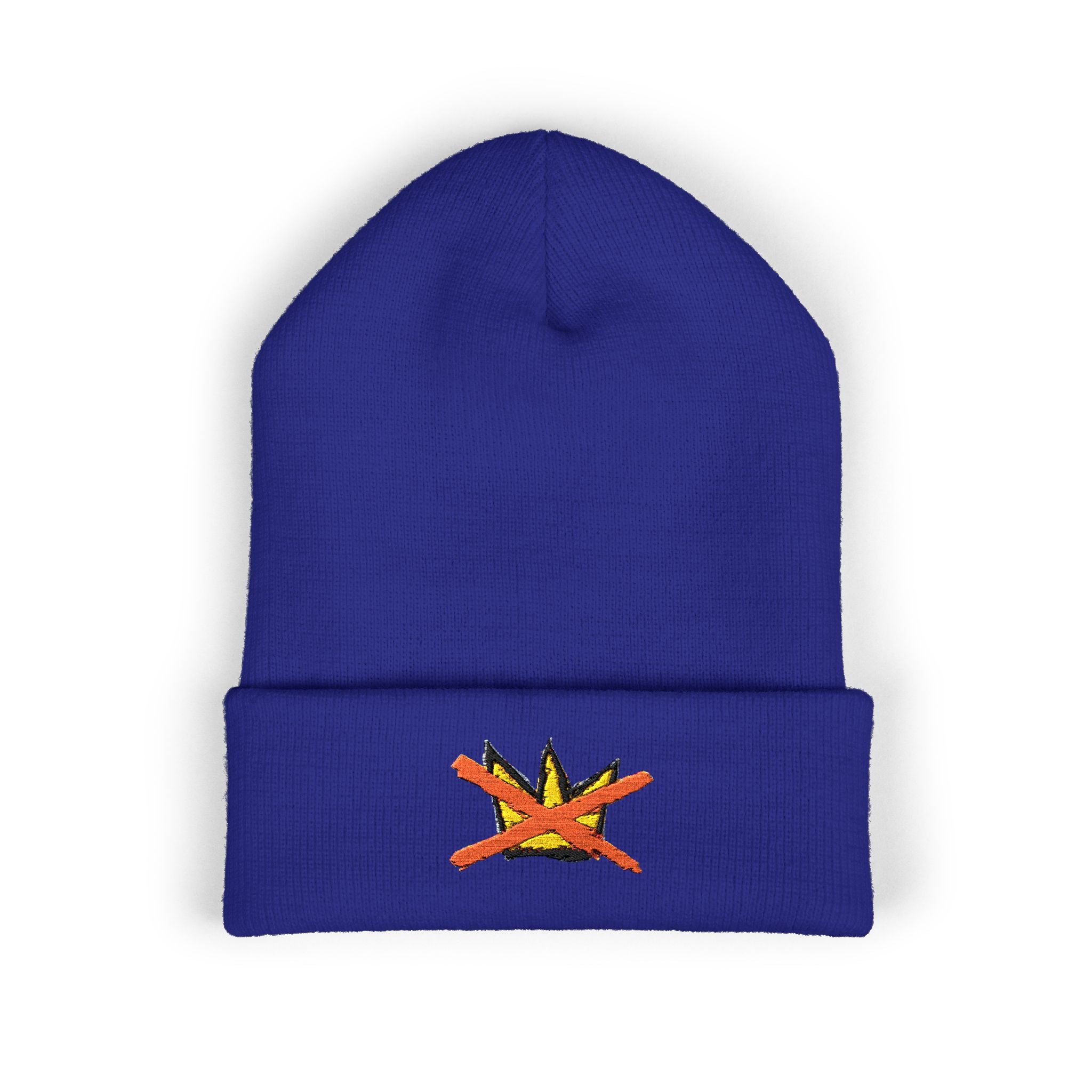 No Kings Cuffed Beanie with Embroidery - No Trump - Nope - No Kings Crown