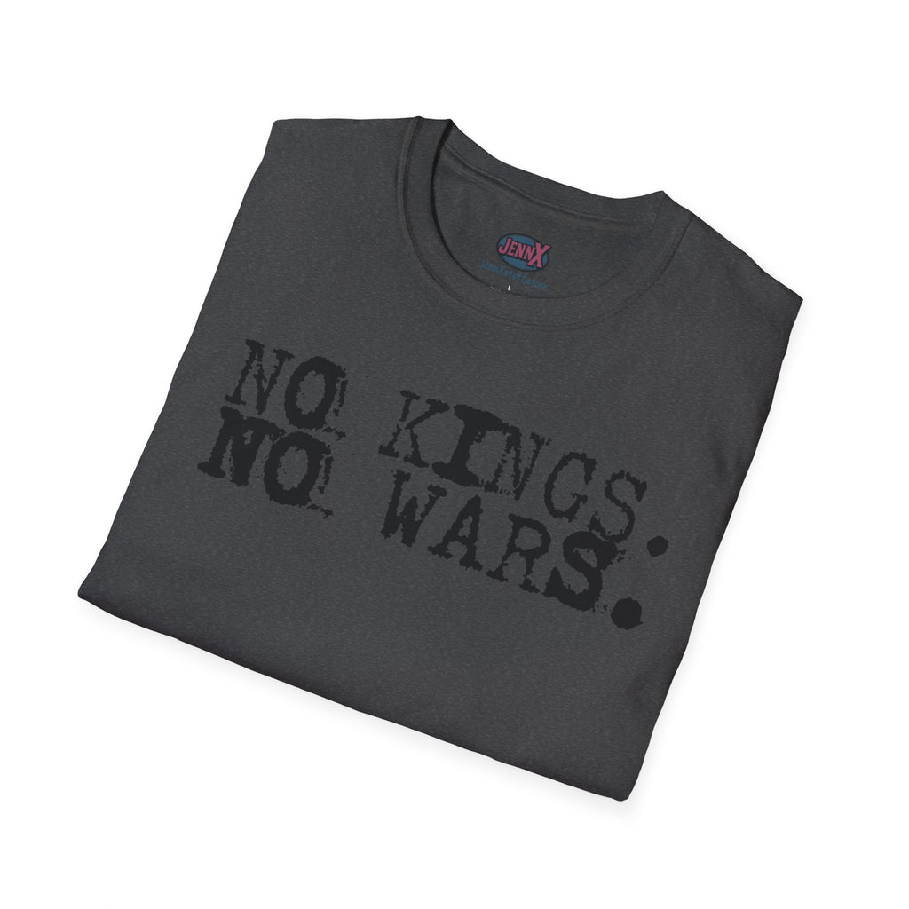 no kings no wars typography T-Shirt | politics protest shirt