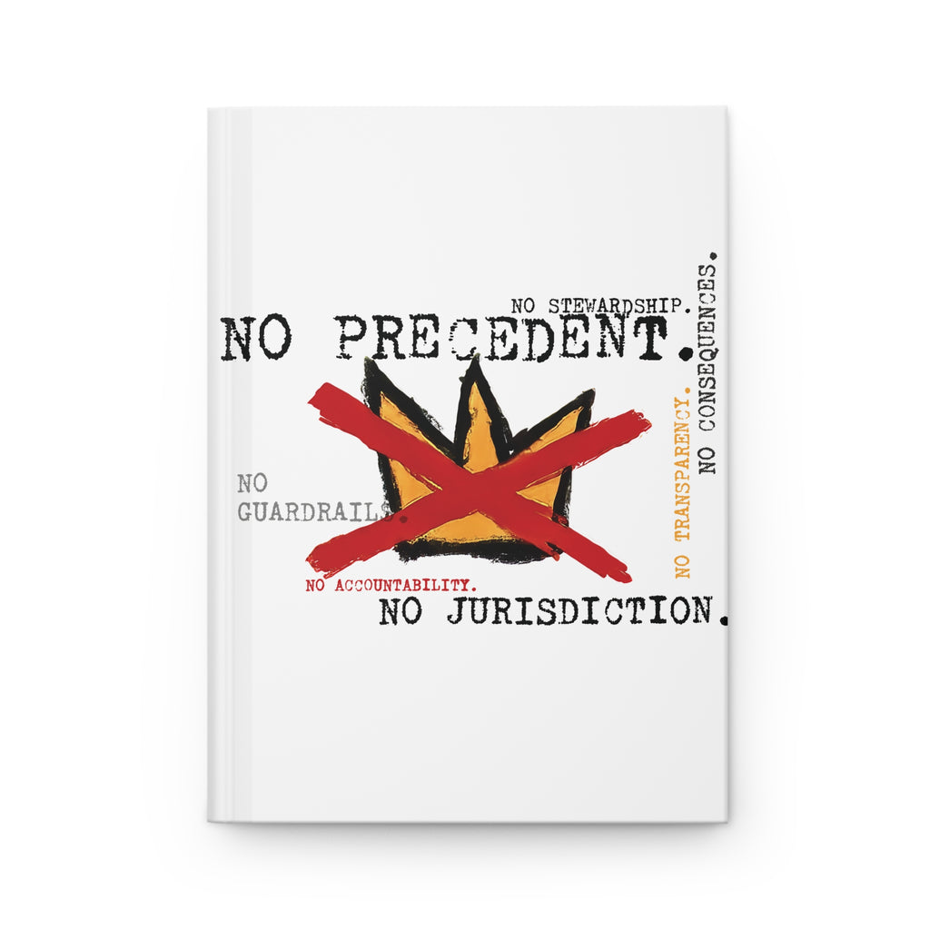 No Kings Journal Hand-Drawn Crown Journal Hardcover | Artist-Made Political Statement