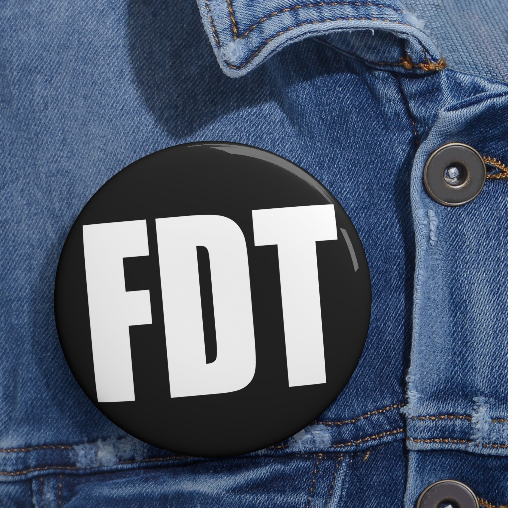 FDT BOLD pin Anti Trump Button