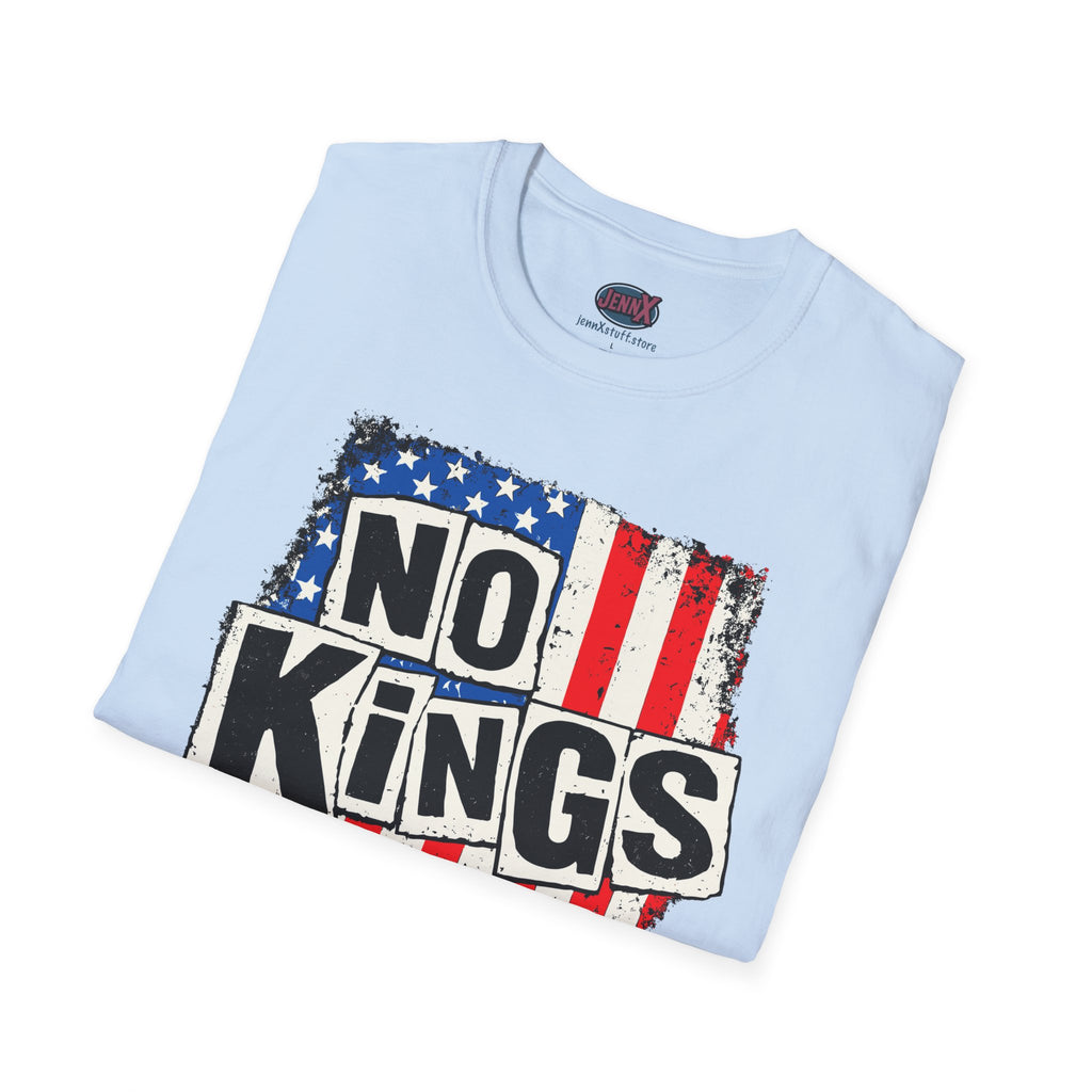 No Kings Sex Pistols parody American Flag T-Shirt