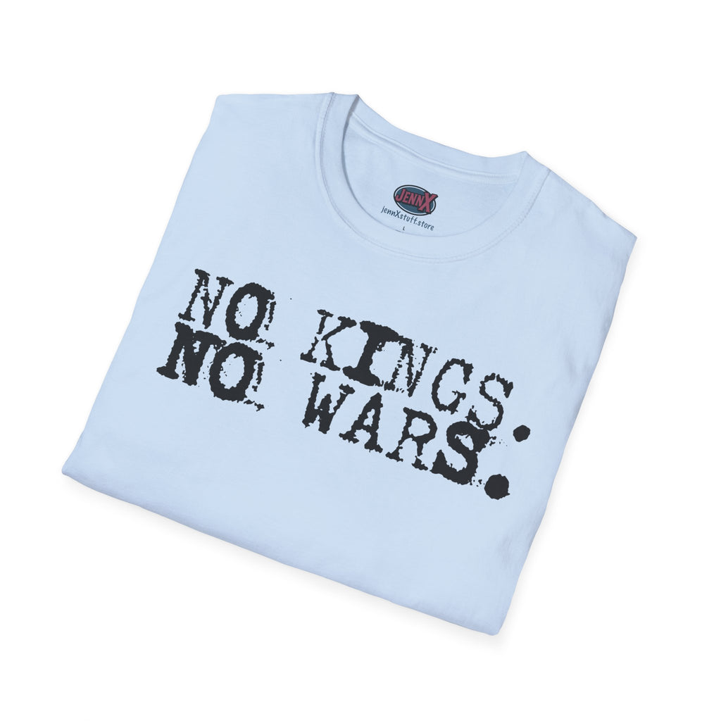 no kings no wars typography T-Shirt | politics protest shirt