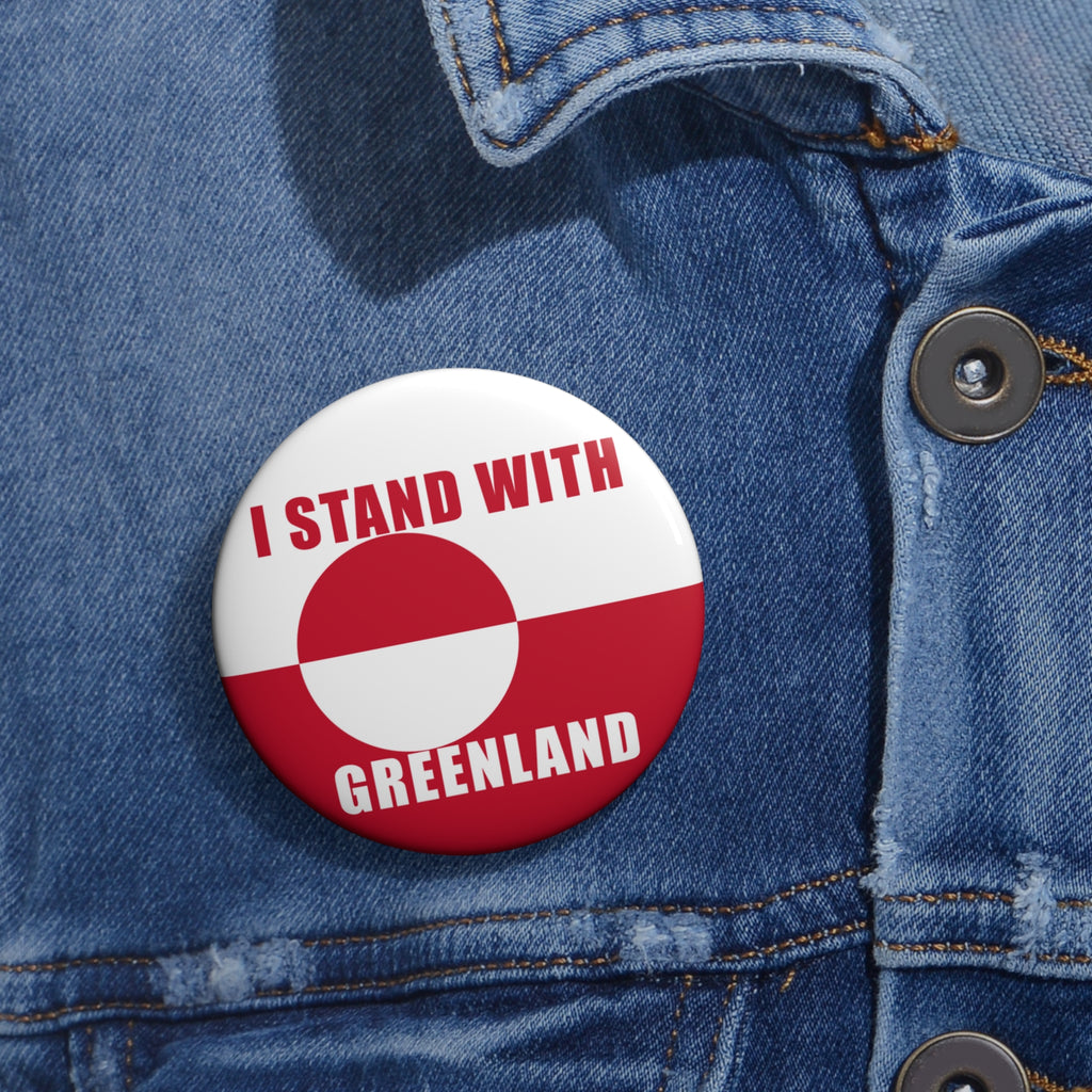 Stand With Greenland Pin Button | Political Support Badge