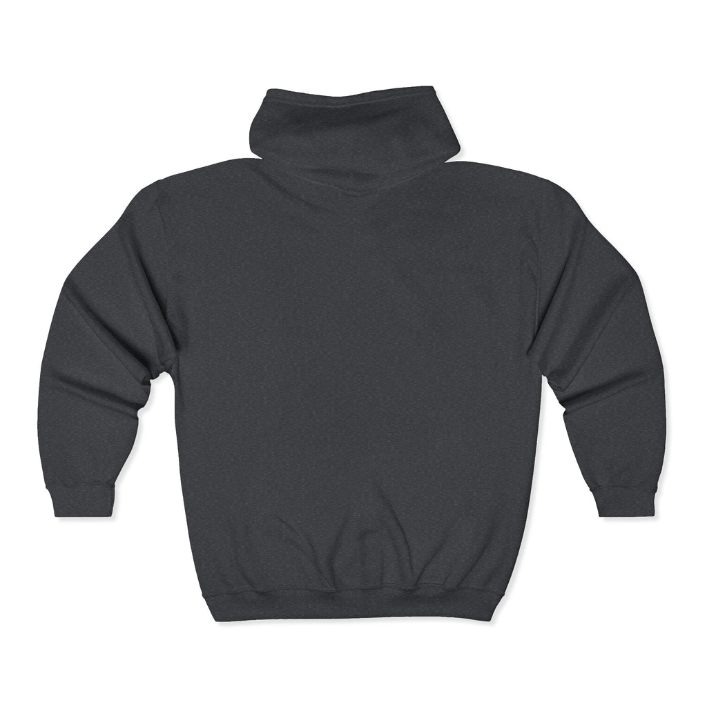 No Kings Embroidered Zip Hoodie | Hand-drawn Full Zip Hooded Sweatshirt