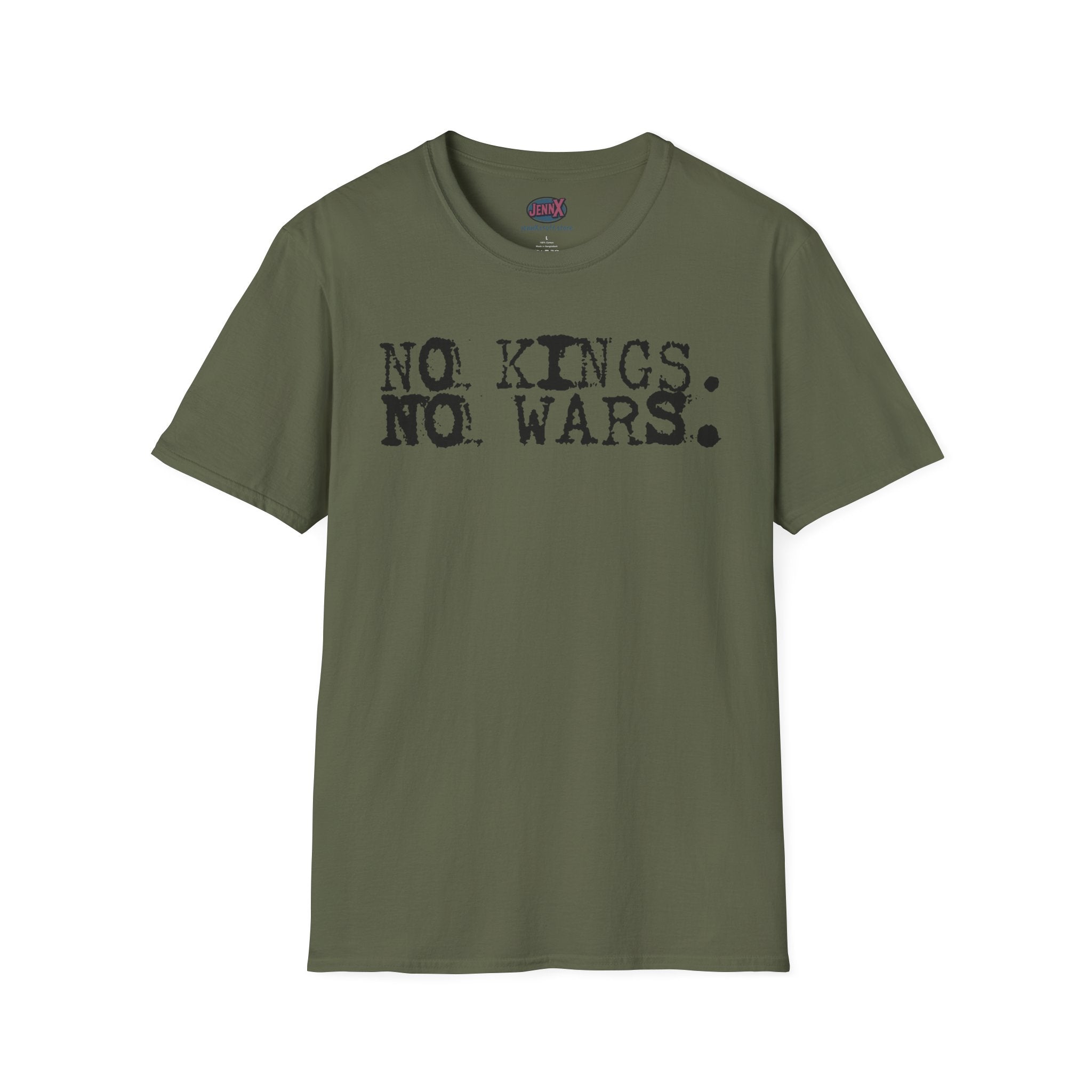 no kings no wars typography T-Shirt | politics protest shirt