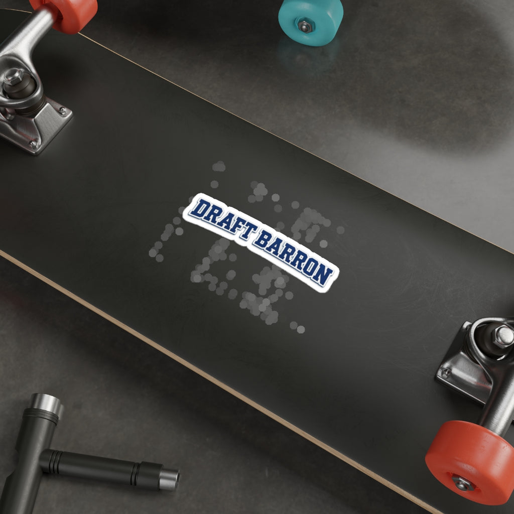 Draft Barron Sticker | Die Cut Text Sticker, Collegiate Lettering Decal
