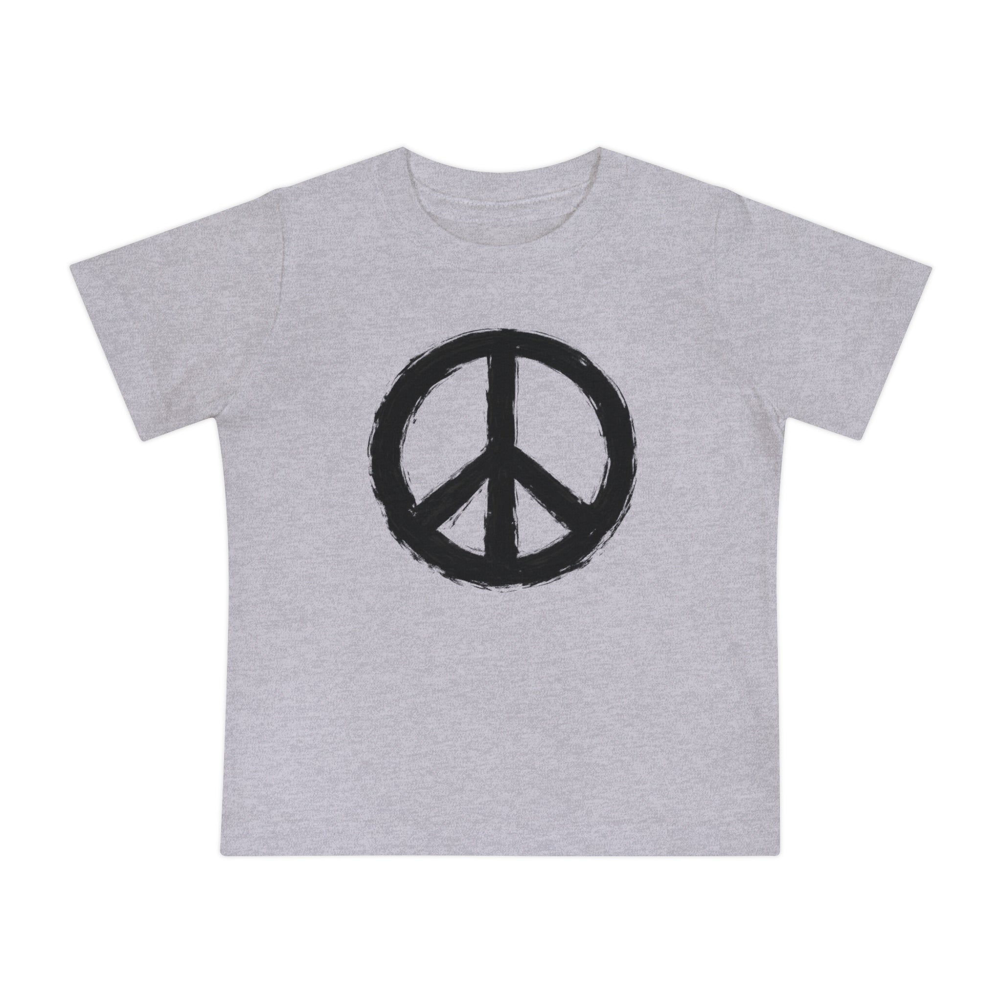 Hand-Drawn Peace Sign Baby T-Shirt | Minimal Hippie Graphic