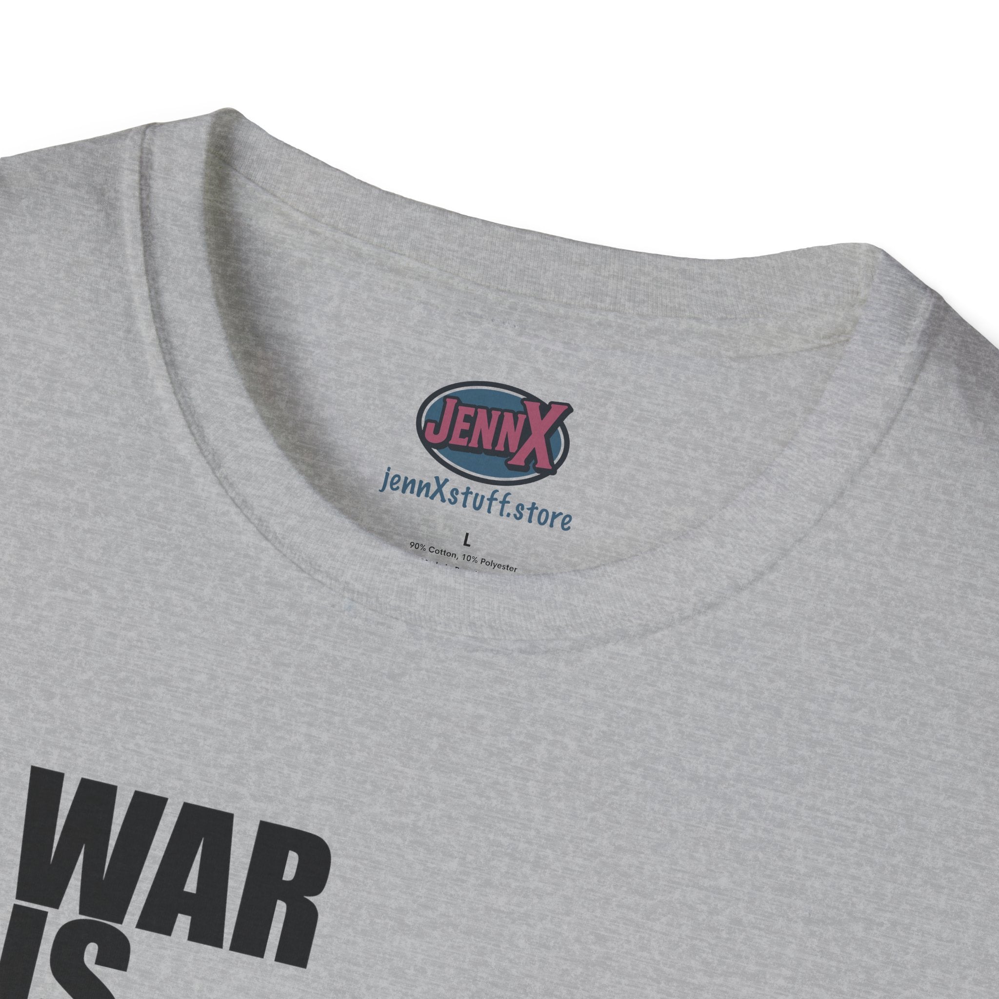 WAR IS DUMB text tee, T-Shirt | Anti War Statement, Minimalist Typography