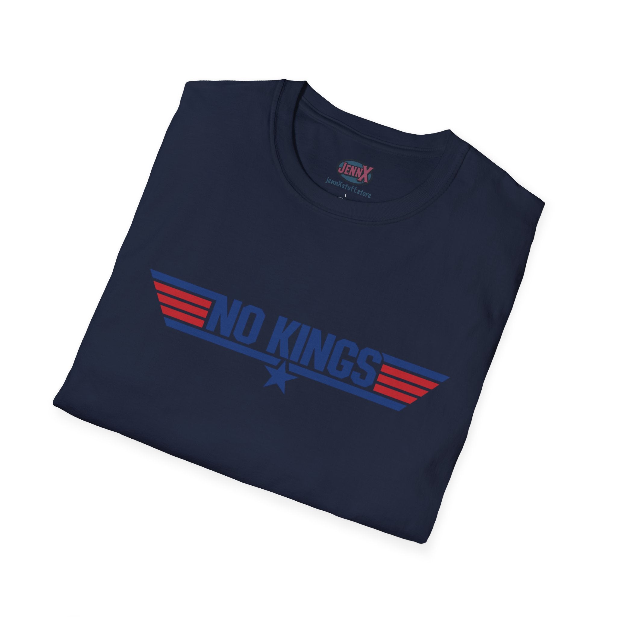 No Kings Top Gun movie logo parody graphic tee | Political Humor