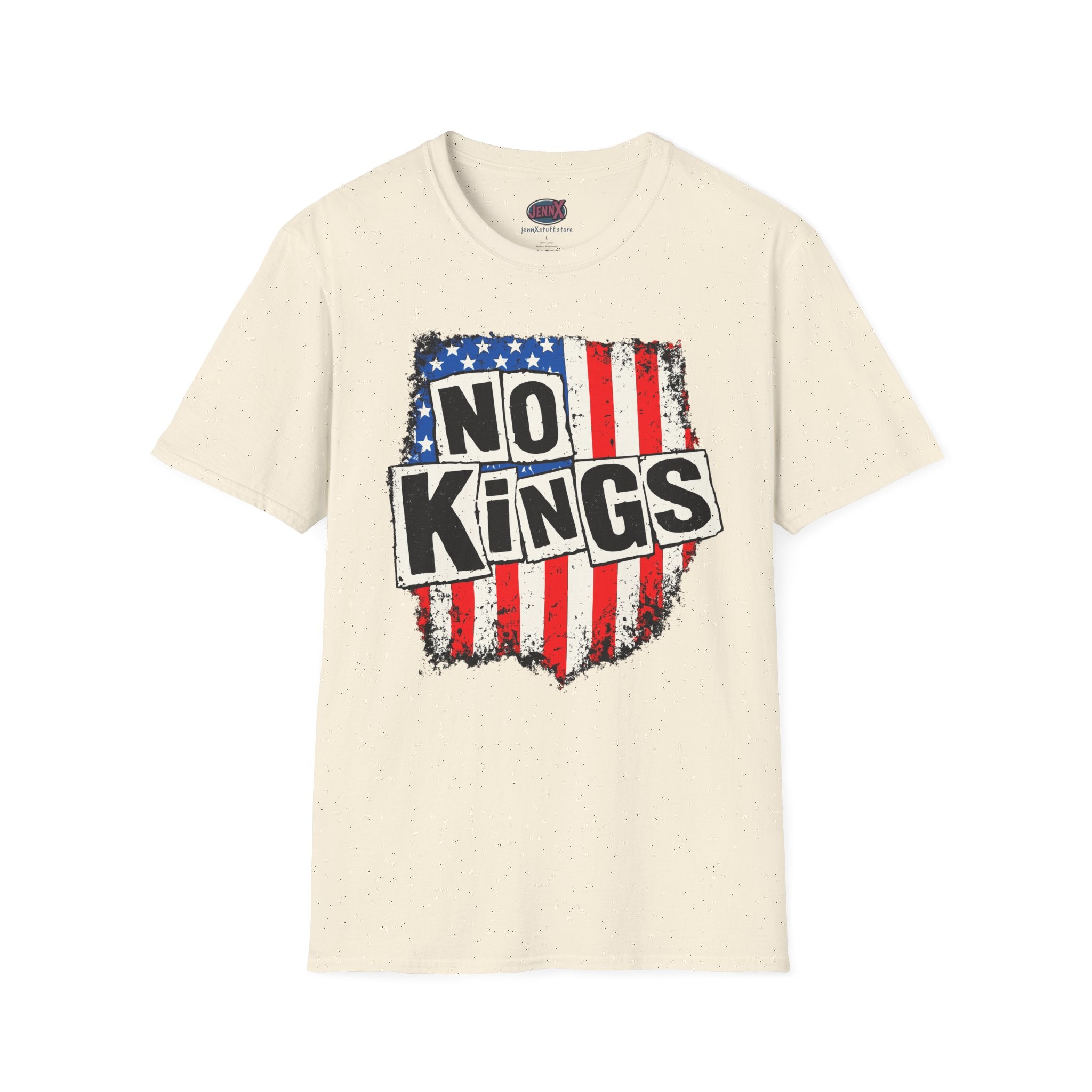 No Kings Sex Pistols parody American Flag T-Shirt