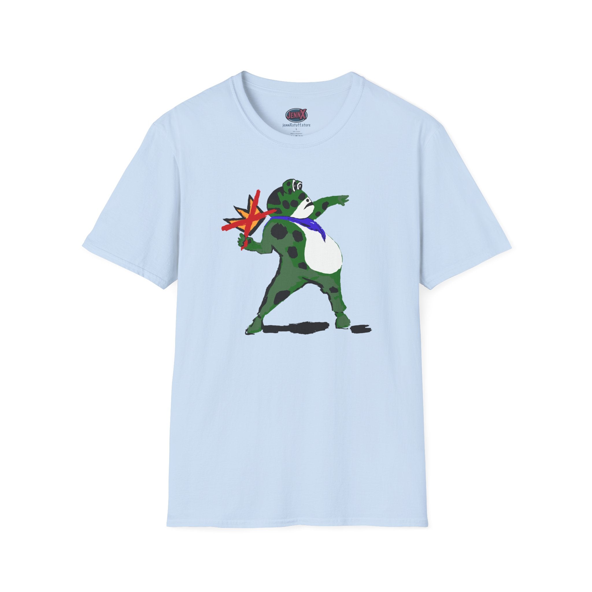 No Kings Banksy Flower Thrower inspired Protest Frog T-Shirt