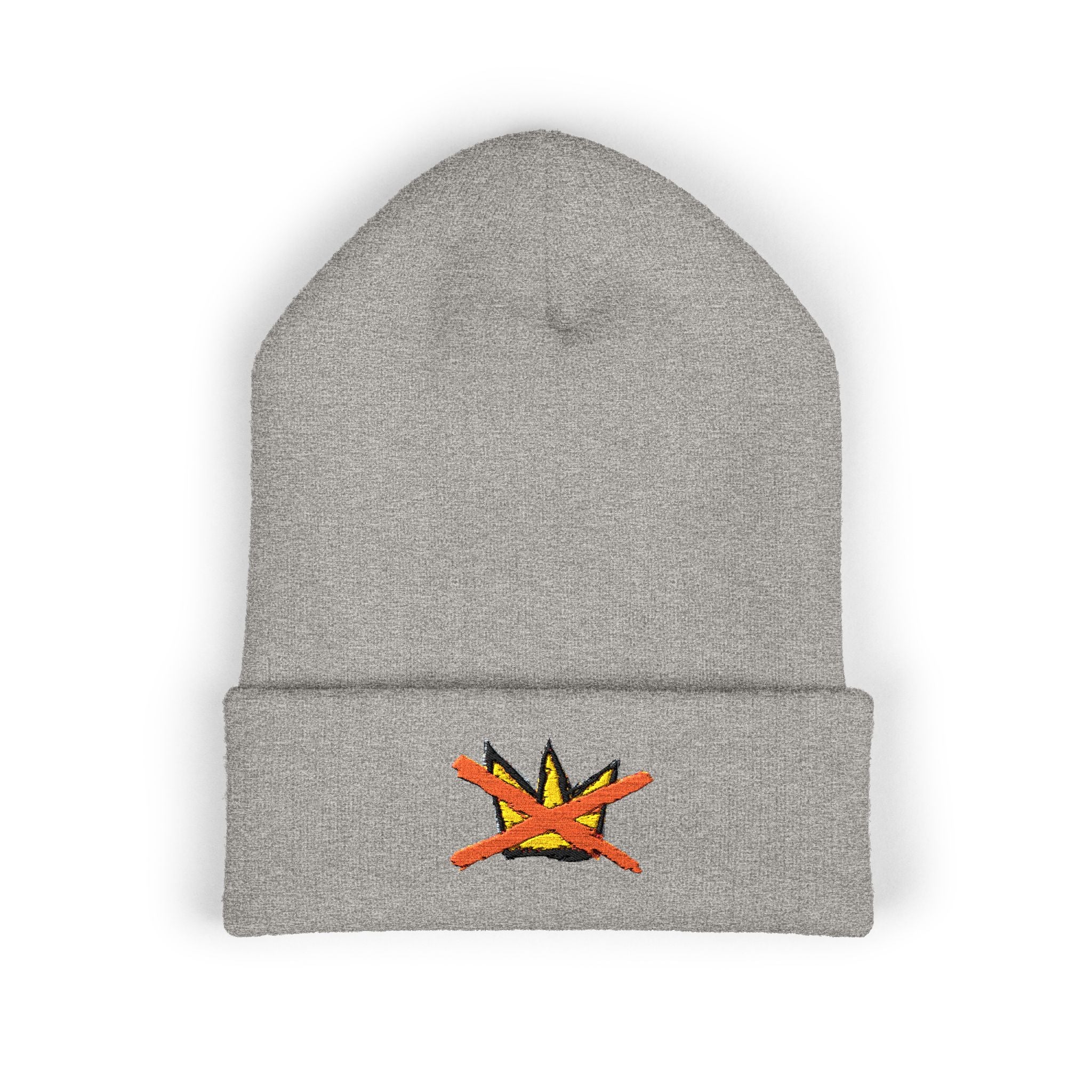No Kings Cuffed Beanie with Embroidery - No Trump - Nope - No Kings Crown
