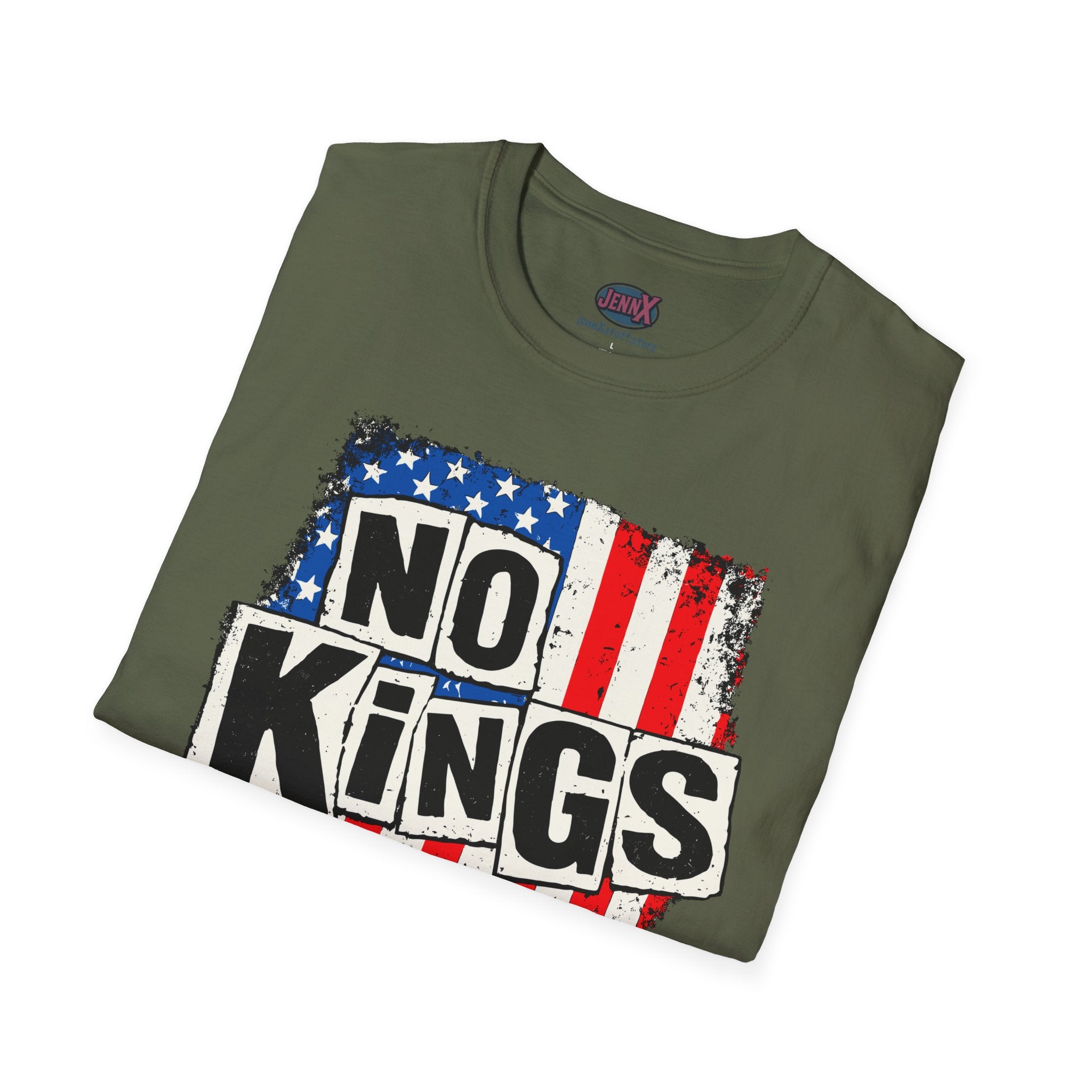 No Kings Sex Pistols parody American Flag T-Shirt