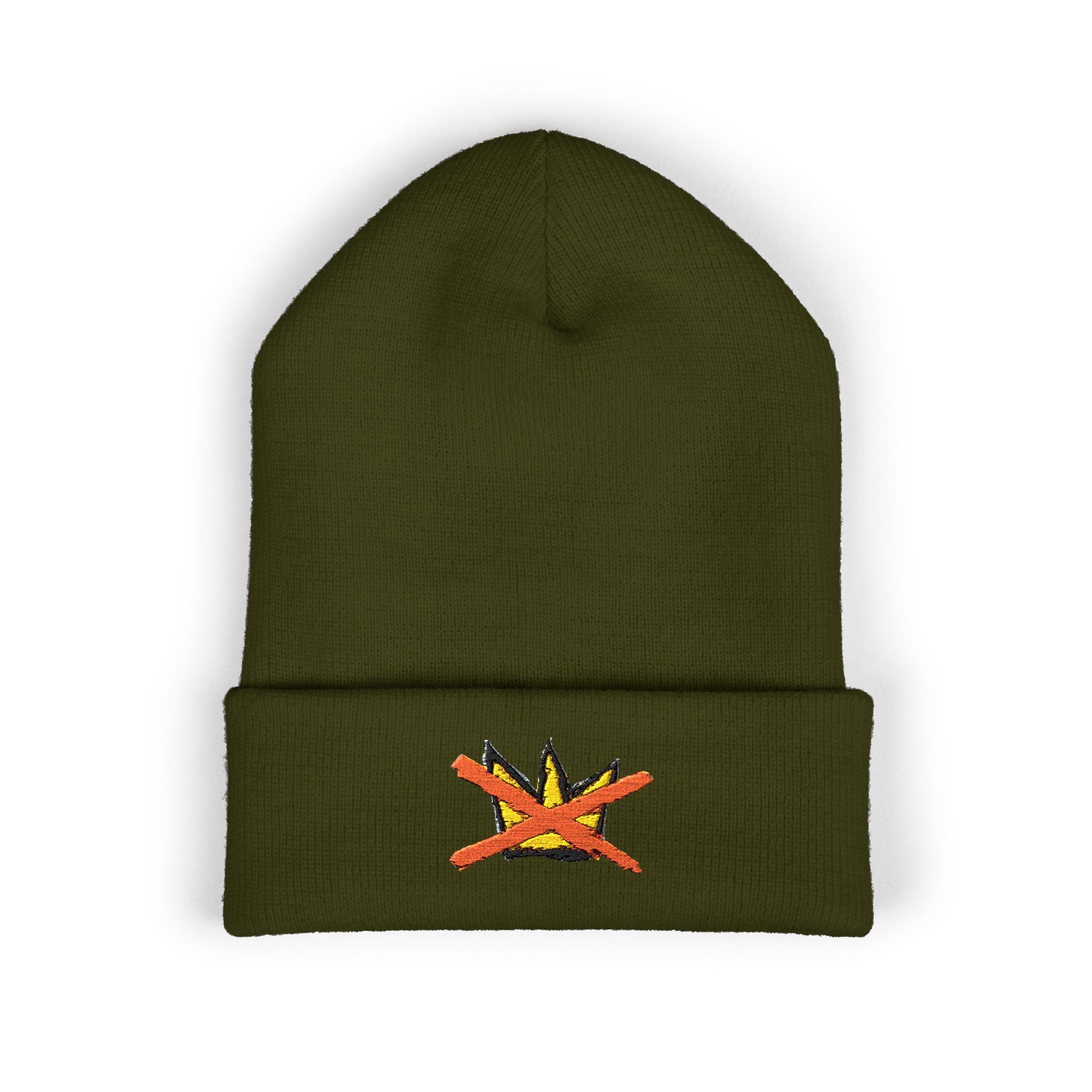 No Kings Cuffed Beanie with Embroidery - No Trump - Nope - No Kings Crown