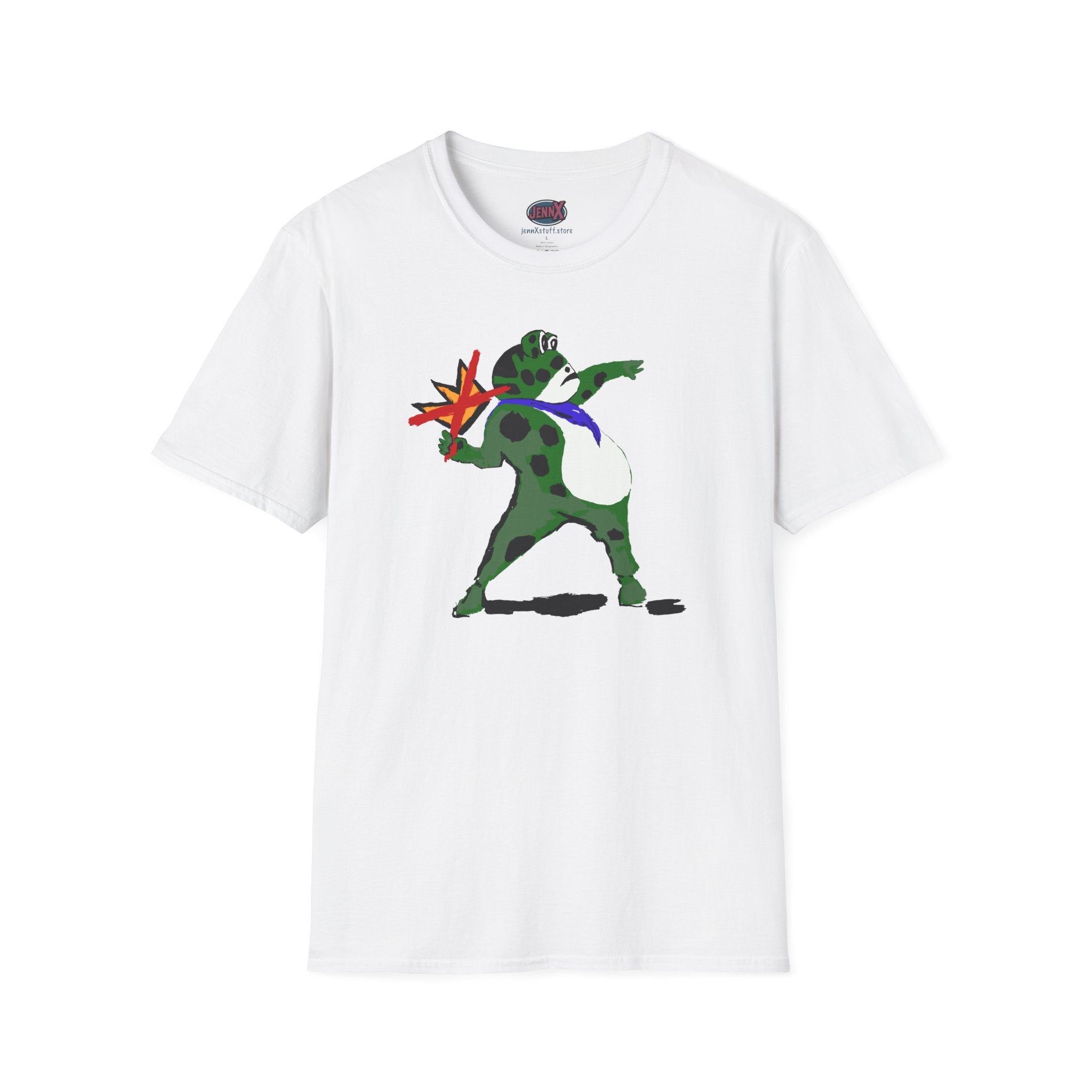 No Kings Banksy Flower Thrower inspired Protest Frog T-Shirt
