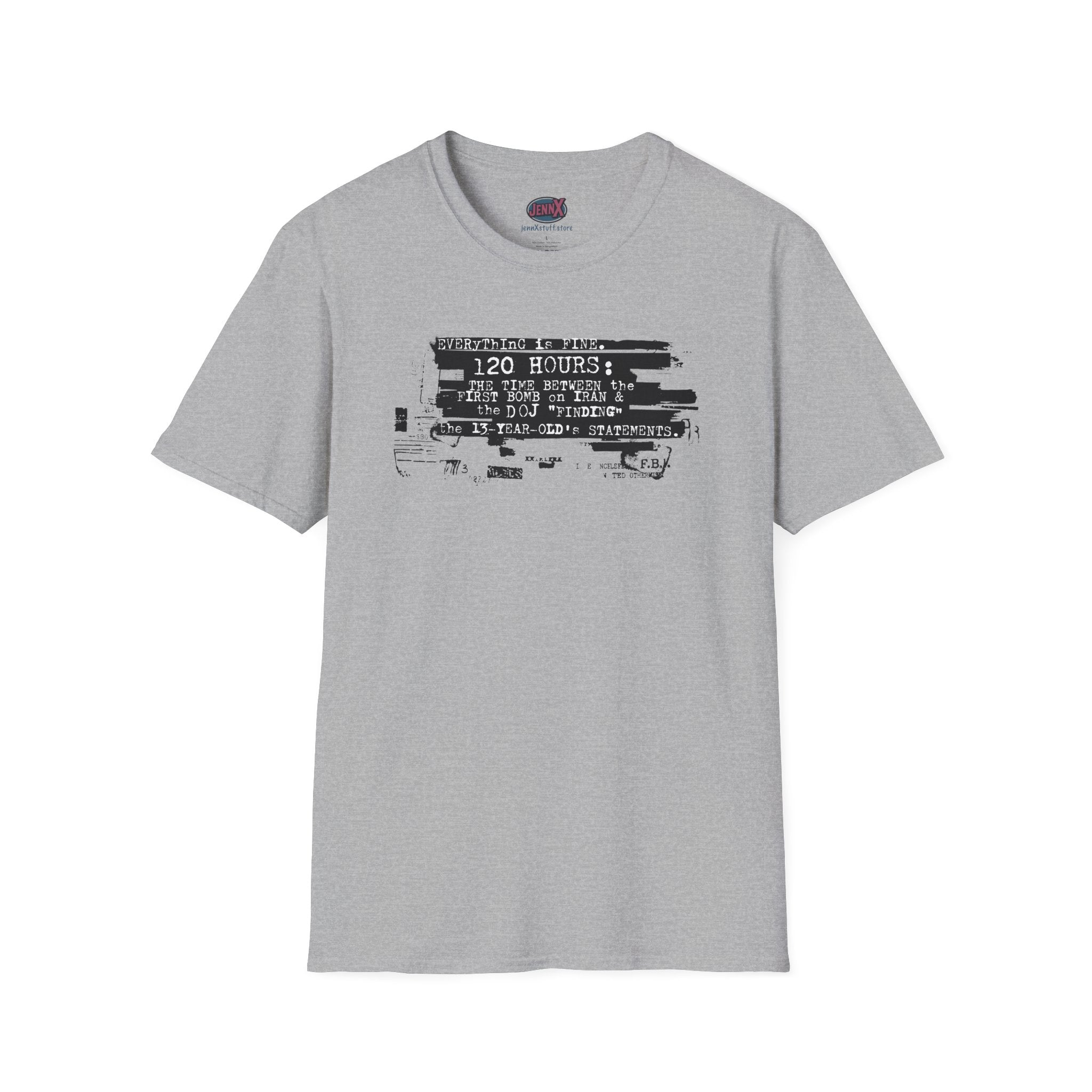 120 Hours distressed barcode graphic T-Shirt | vintage scanner art
