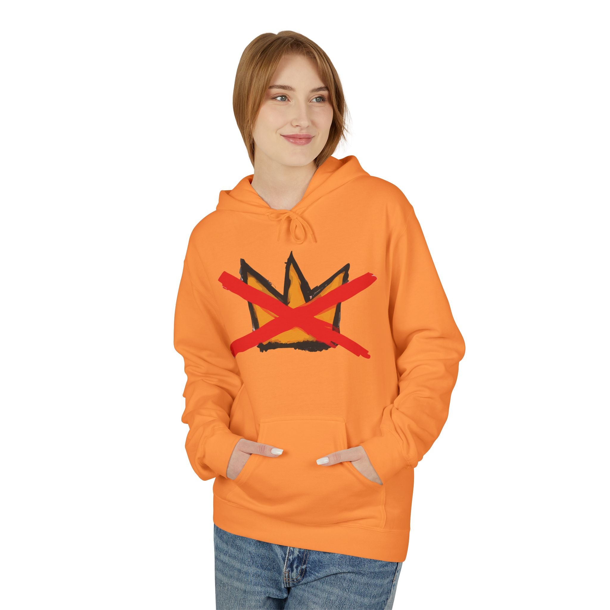 Anti Trump, No Kings Protest Unisex Hoodie - Thick Textured Appearance, Activist Apparel, Political Statement, Protest