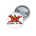 No Kings No Wars pin button | Anarchist crown design, 1.25" round