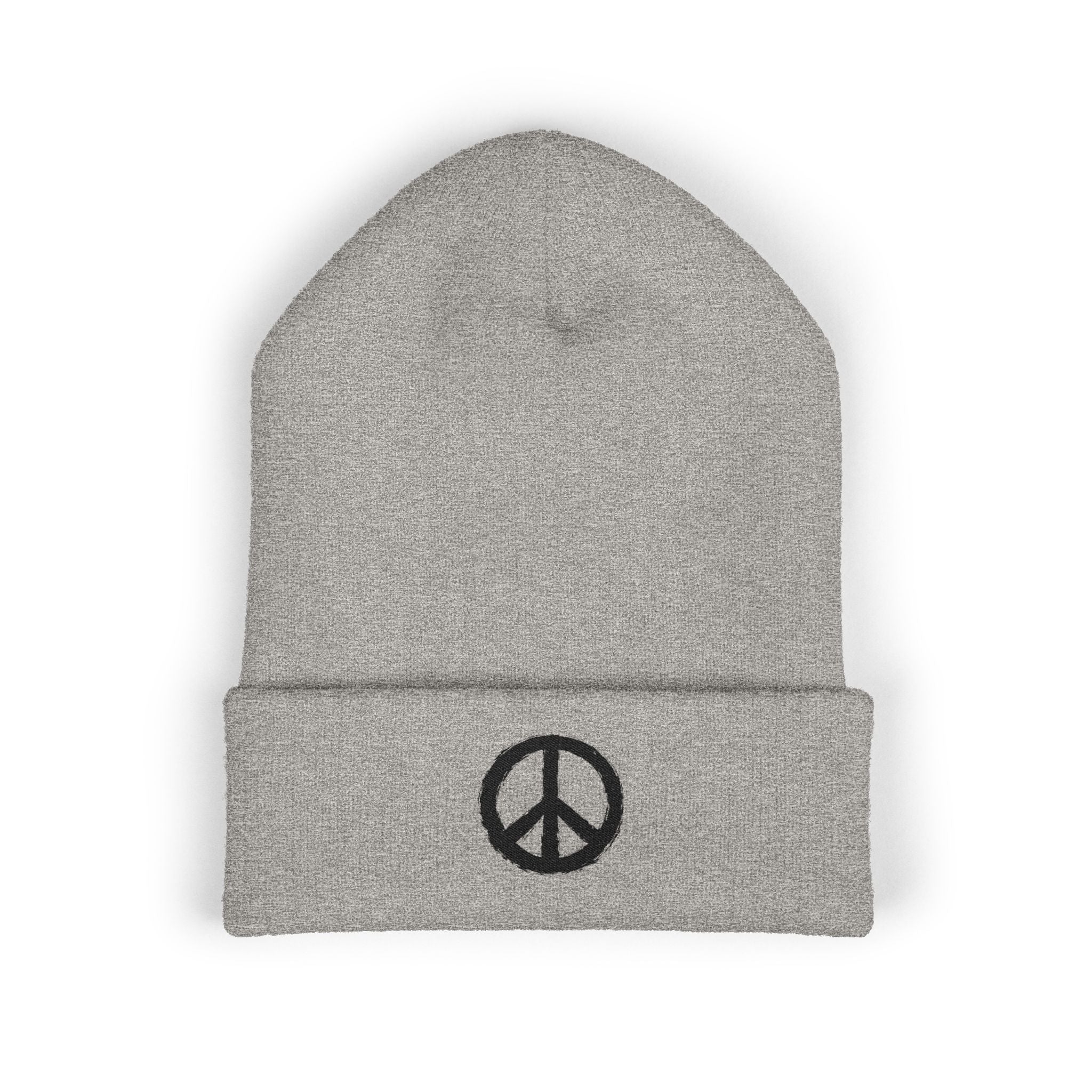 Peace Sign Embroidered Beanie I Hand-Painted
