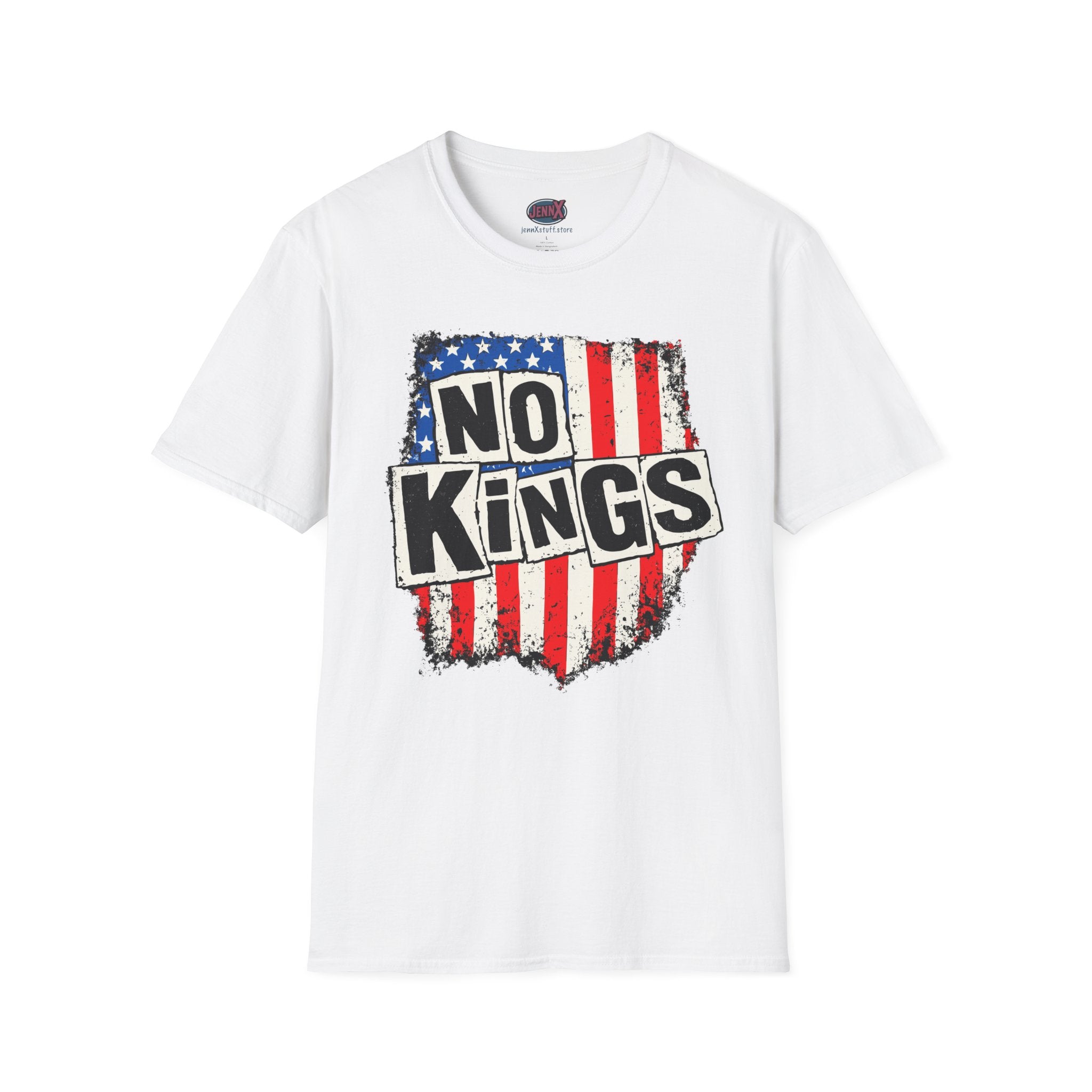 No Kings Sex Pistols parody American Flag T-Shirt