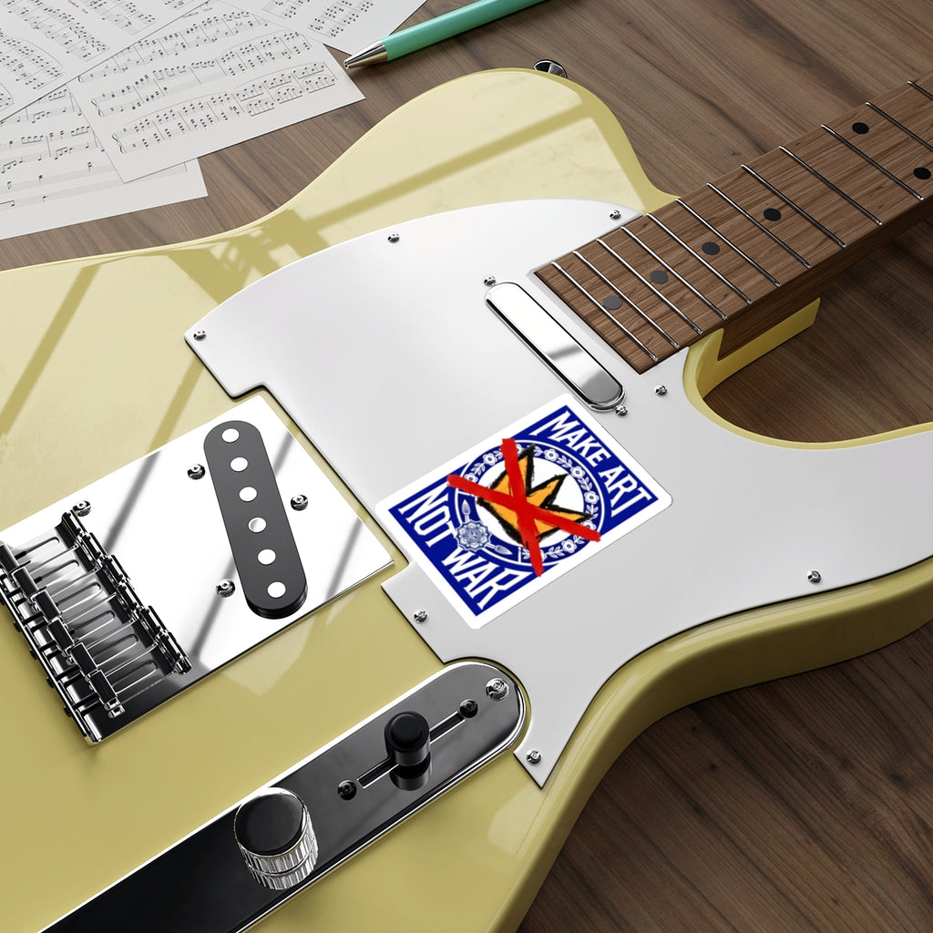 Make Art Not War Sticker | Peace Protest Die-Cut Sticker