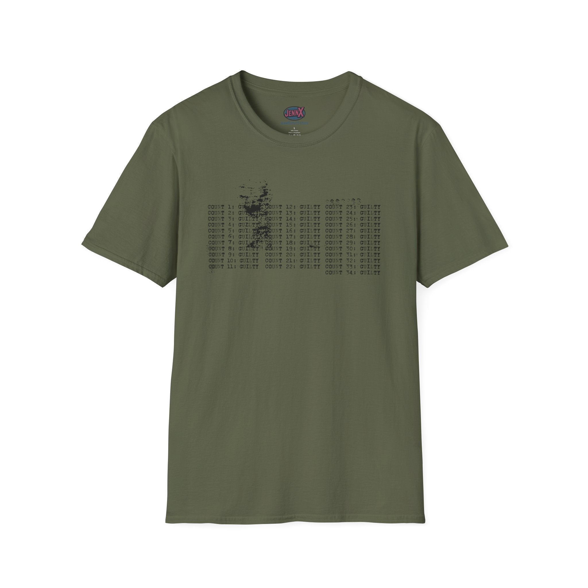 34 Felonies Trump Guilty Shirt I Thoughtful Typography Design