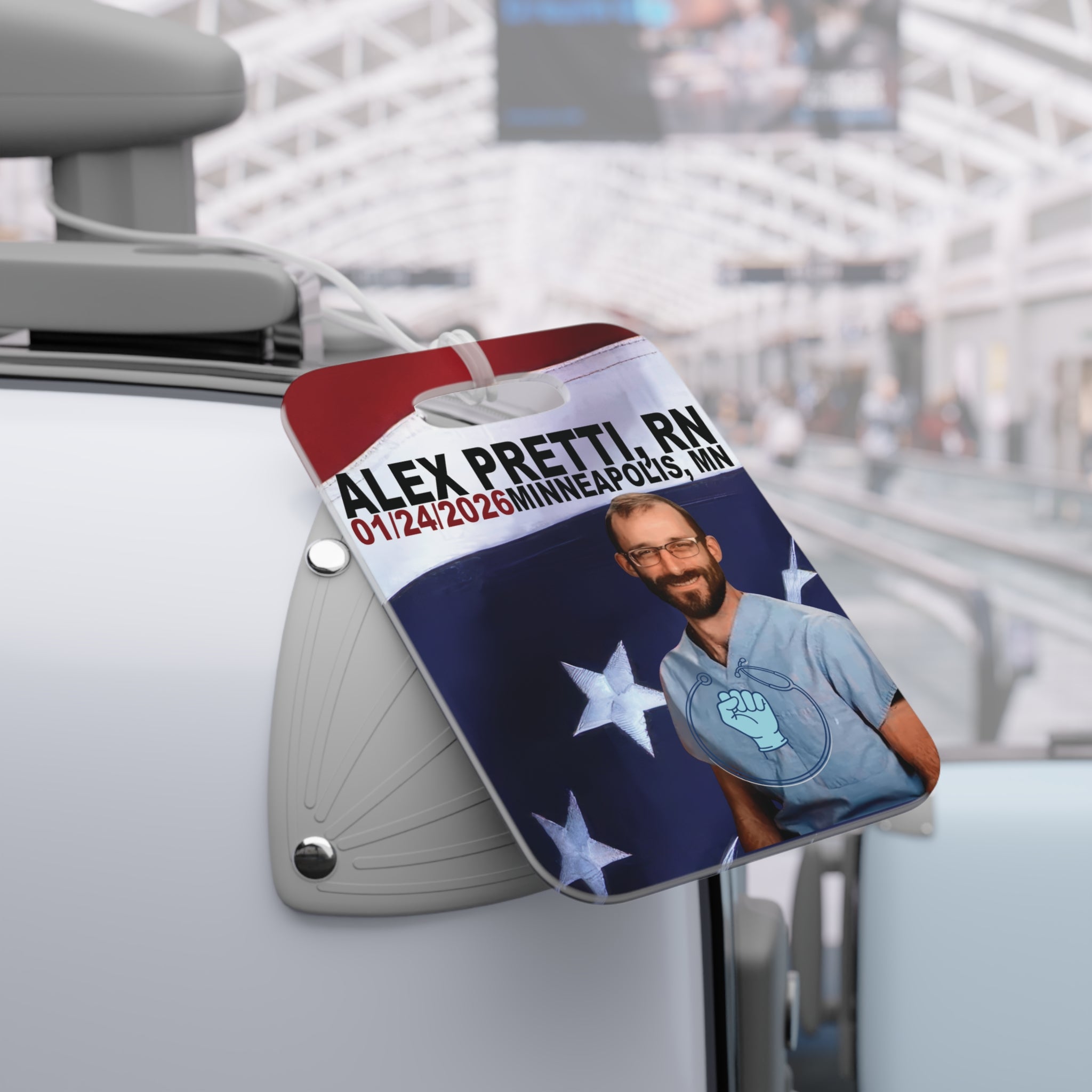 Alex Pretti memorial ID - Glossy Plastic - Two Sided