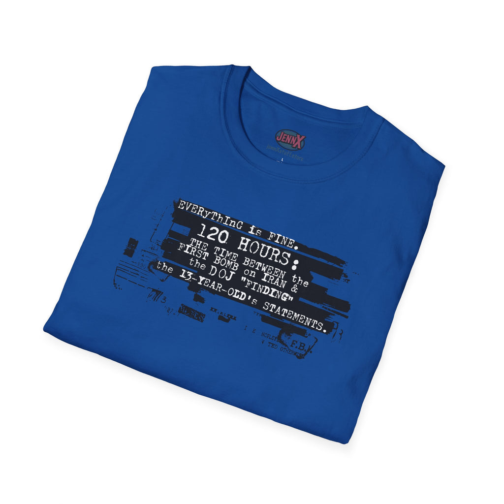 120 Hours distressed barcode graphic T-Shirt | vintage scanner art