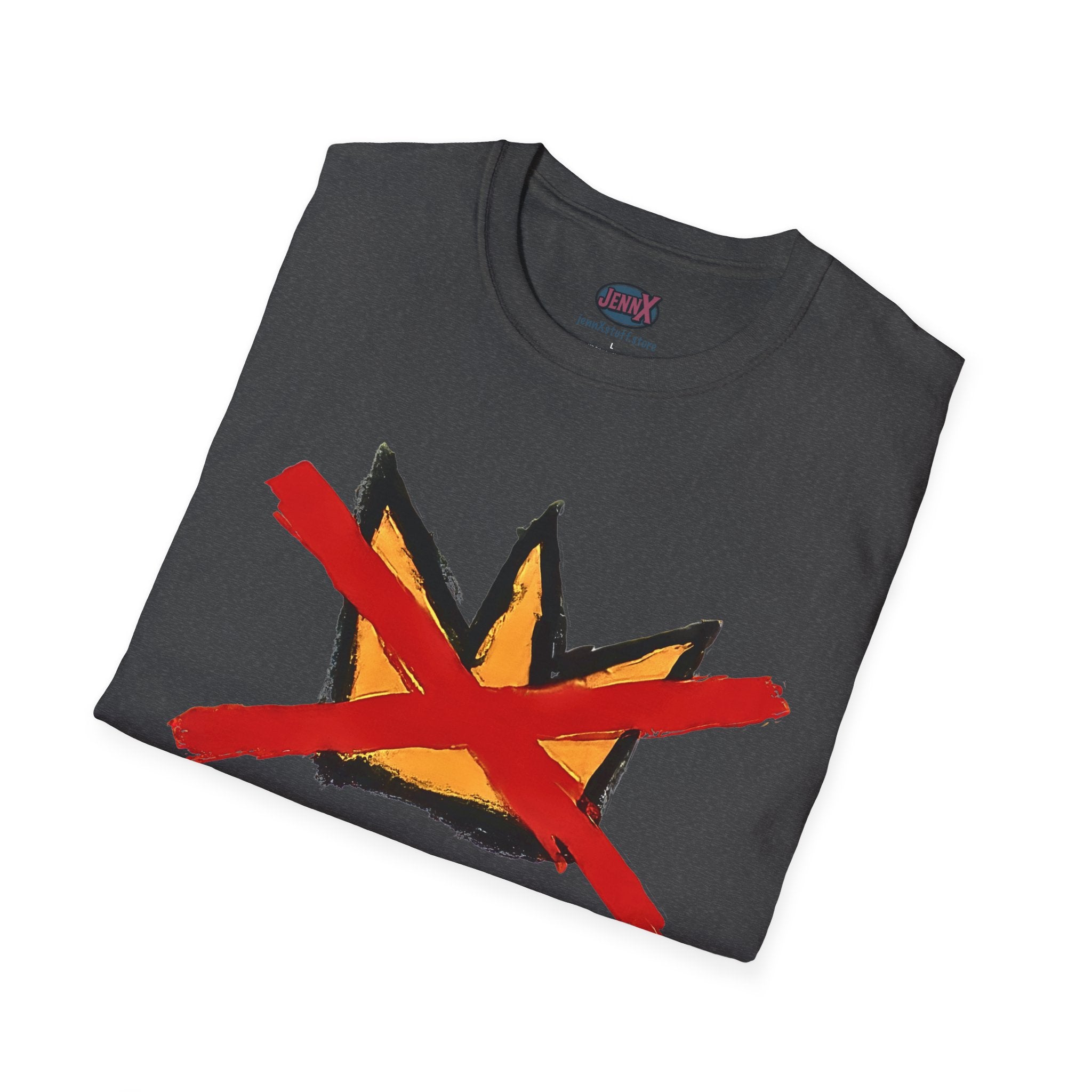 No Kings Crown Protest T-Shirt, Anti-Trump Activist Tee, Unisex Softstyle Shirt, Political Graphic Clothing, Hand-Drawn Protest Art Apparel