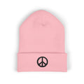Bonnet brodé motif « Peace Sign » I Peint à la main