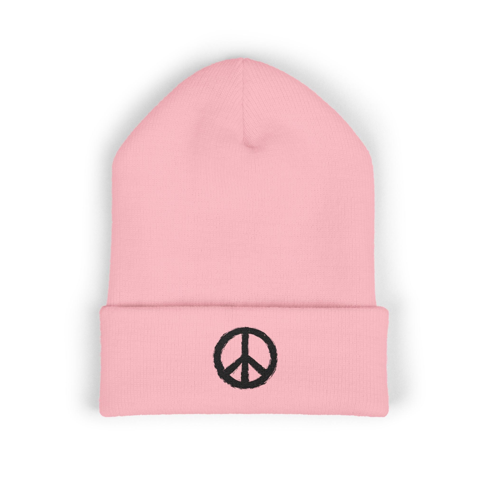 Peace Sign Embroidered Beanie I Hand-Painted