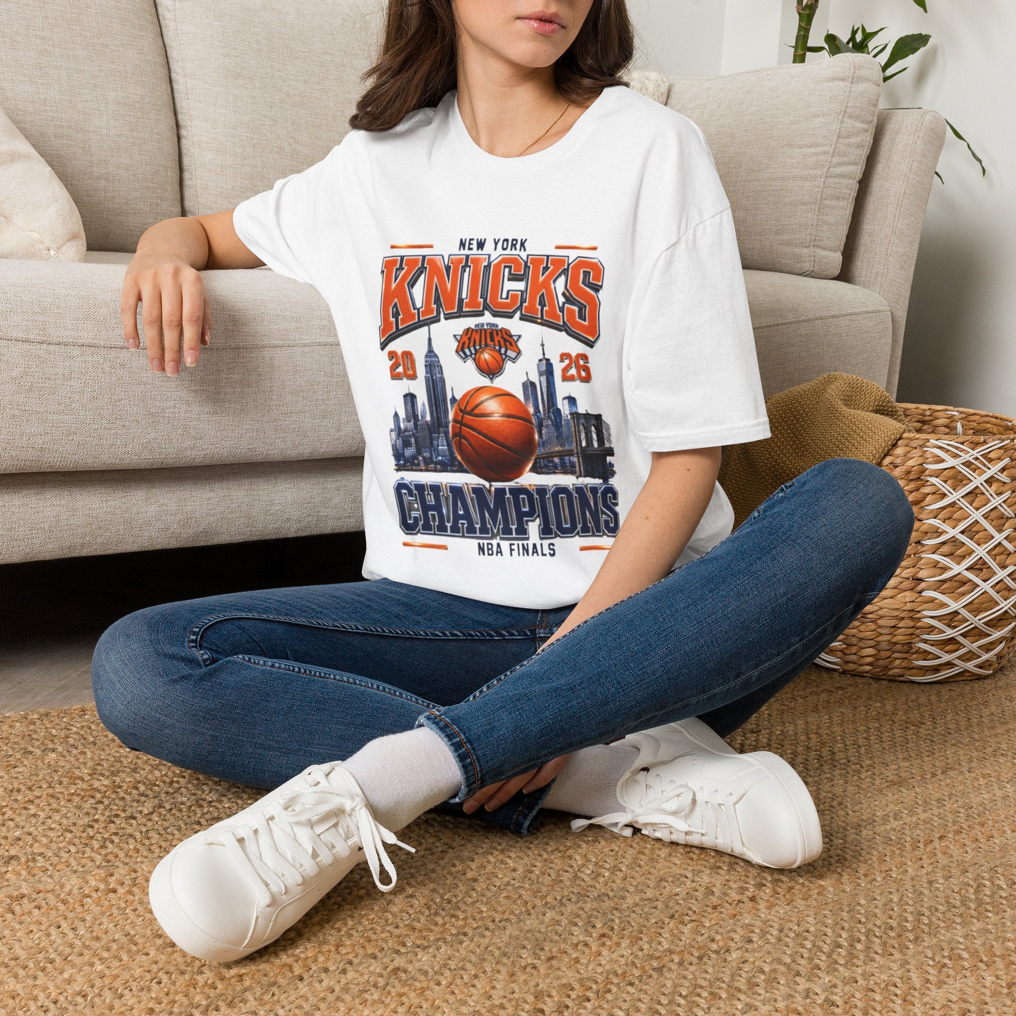 New York Knicks 2026 Champions T-Shirt | NYC City Skyline